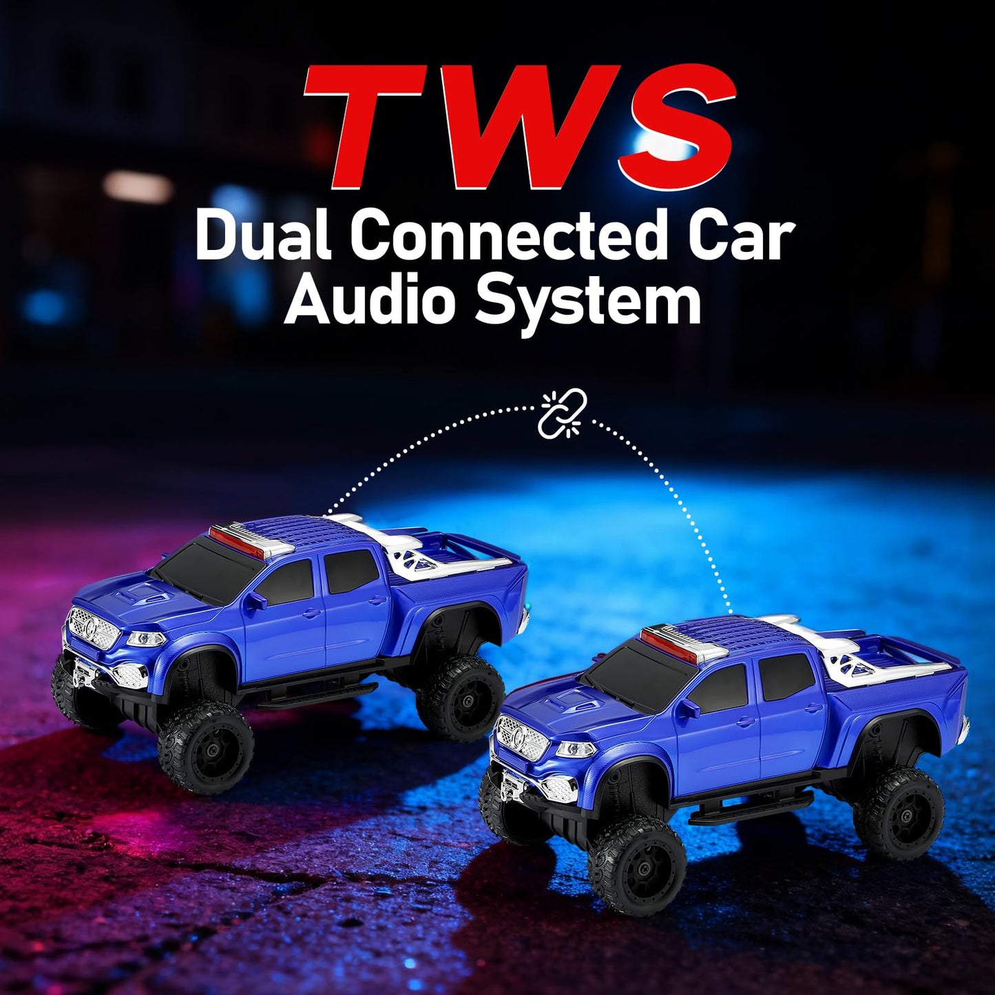 WSTER WS-X65 - Altavoz Bluetooth para camioneta todoterreno, color azul