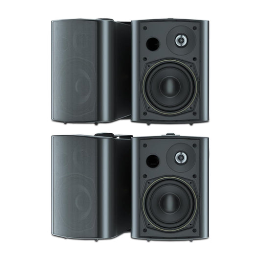 STUDIOFINIX Altavoces de 5.25 Pulgadas, 600 vatios para Interiores y Exteriores, con cúpula estéreo Superior,Compatible con Bluetooth (4 Altavoces)