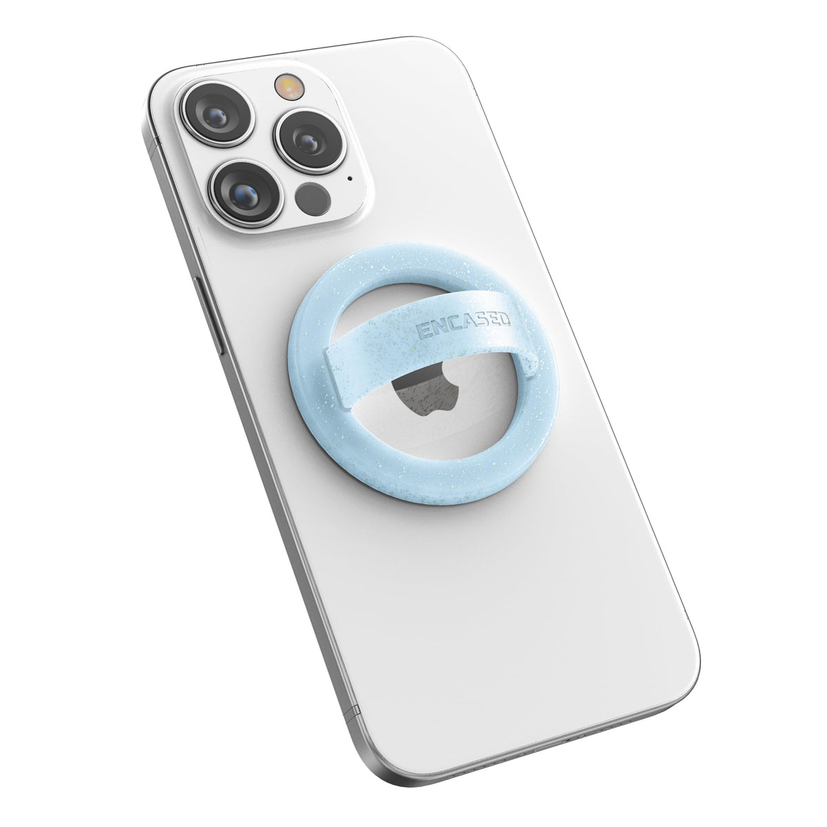 Soporte Magnético para Teléfono con Agarre de Bucle, Anillos de Silicona para iPhone, Brillo y Azul Brillante (Paquete de 2)