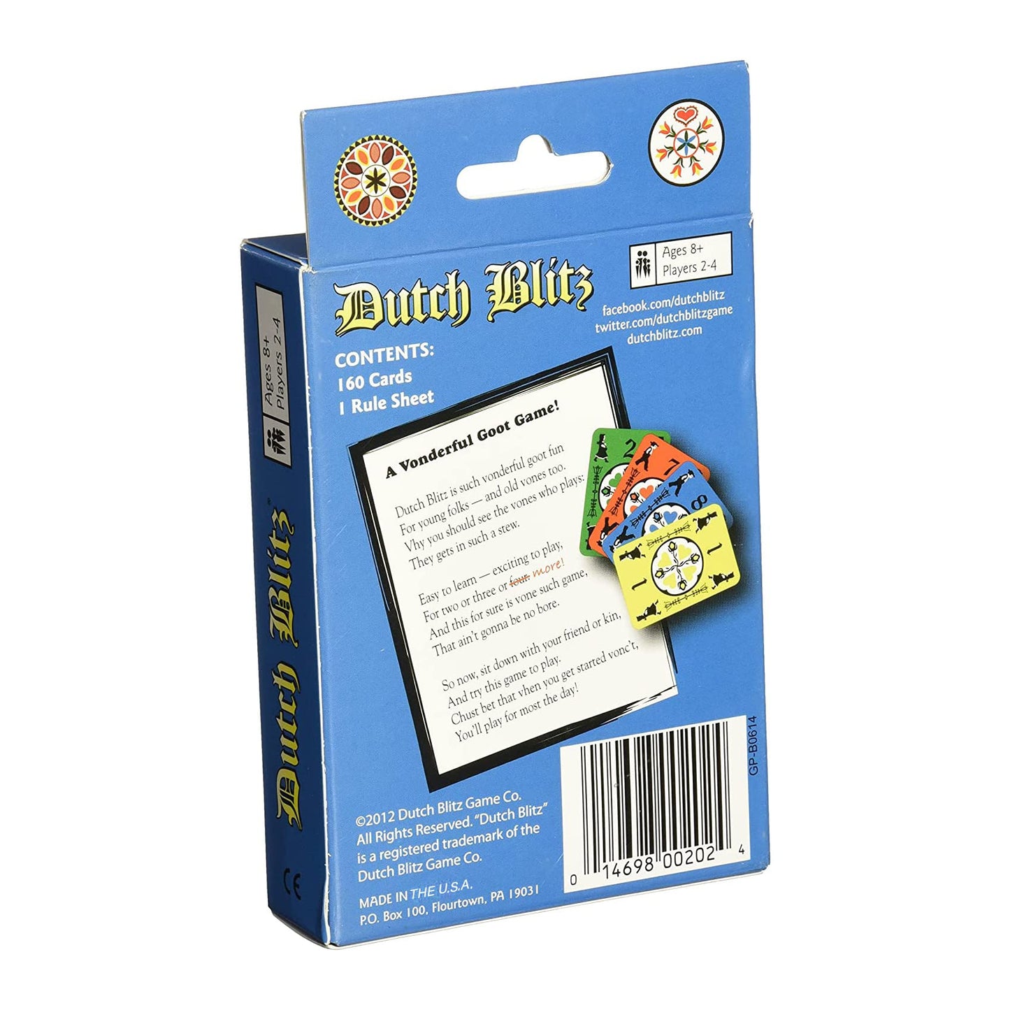 Dutch Blitz: Paquete de expansión, utiliza el paquete de expansión solo o con la baraja original para jugar con hasta 8 jugadores, 4 nuevos colores de cartas, diversión rápida para todos, para edades de 8 años en adelante