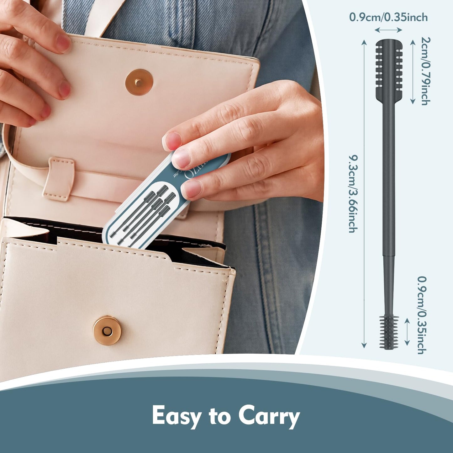 MIVZO - Cortador de pelo nasal 2 en 1, de doble cara, recortador de pelo para nariz manual, portátil, con cepillo de limpieza suave para mujeres y hombres (gris)