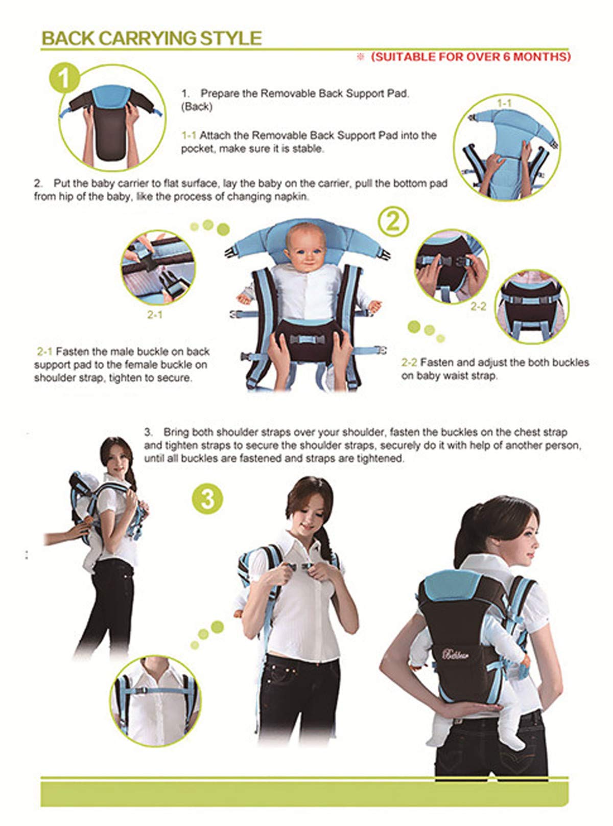 CdyBox Mochila 3D ajustable con 4 posiciones, mochila con estructura suave, ergonómica, parte delantera trasera, recién nacido, bebé (rosa)