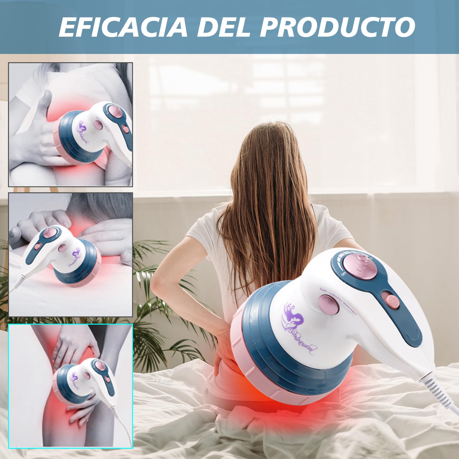 Masajeador corporal relajado, masajeador corporal infrarrojo de bajo ruido, para quema de grasa, masaje lumbar y de piernas