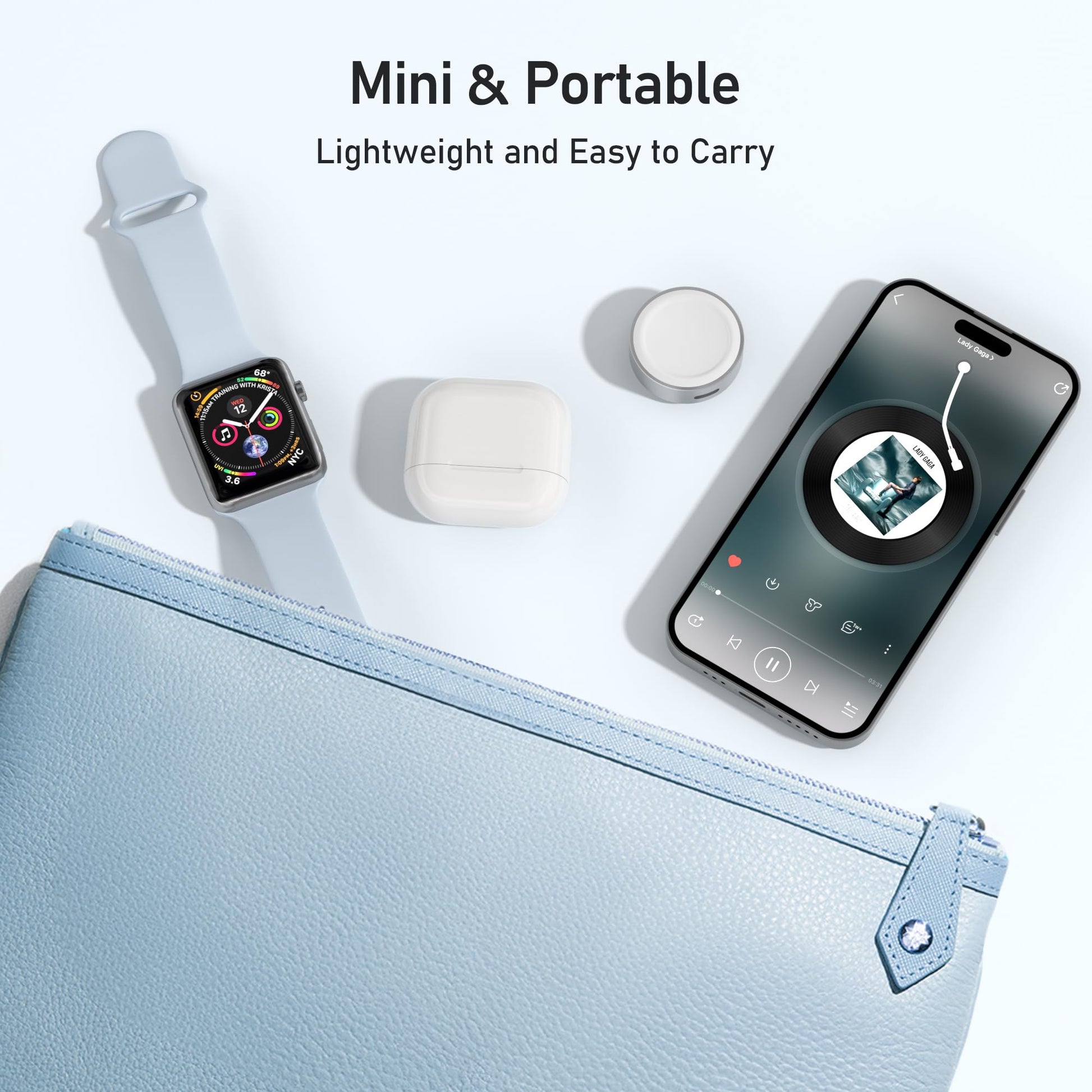 Elebase Adaptador De Carga Magnético para Apple Watch USBC & iOS, Cargador Inalámbrico Portátil para iWatch con USB C Y Puerto De Carga Compatible con iWatch Serie 11 9 8 7 6 Ultra SE 3 2,42/46/44mm