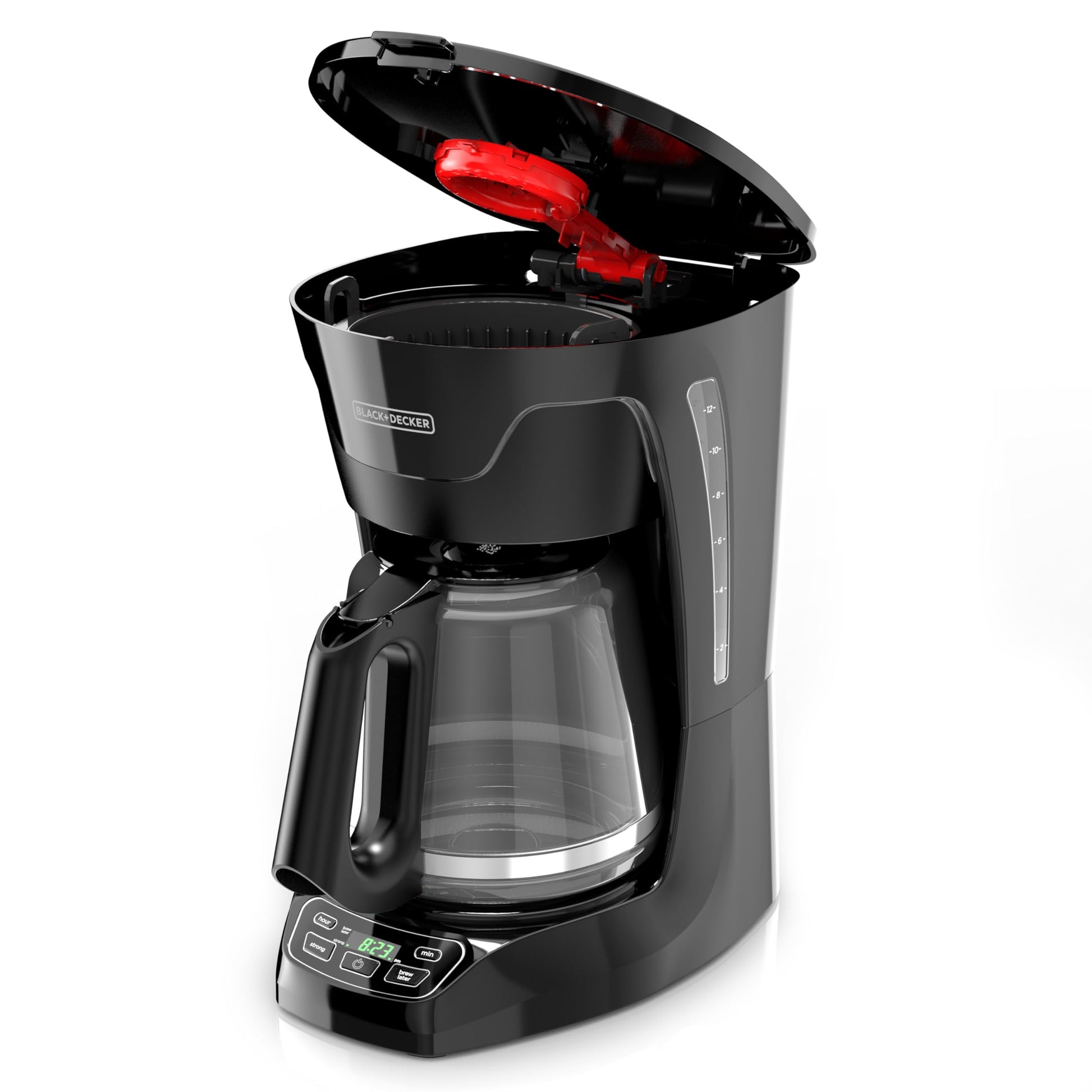 BLACK+DECKER Cafetera Programable Digital,12 Tazas, Filtro Permanente, CM1110B-LA