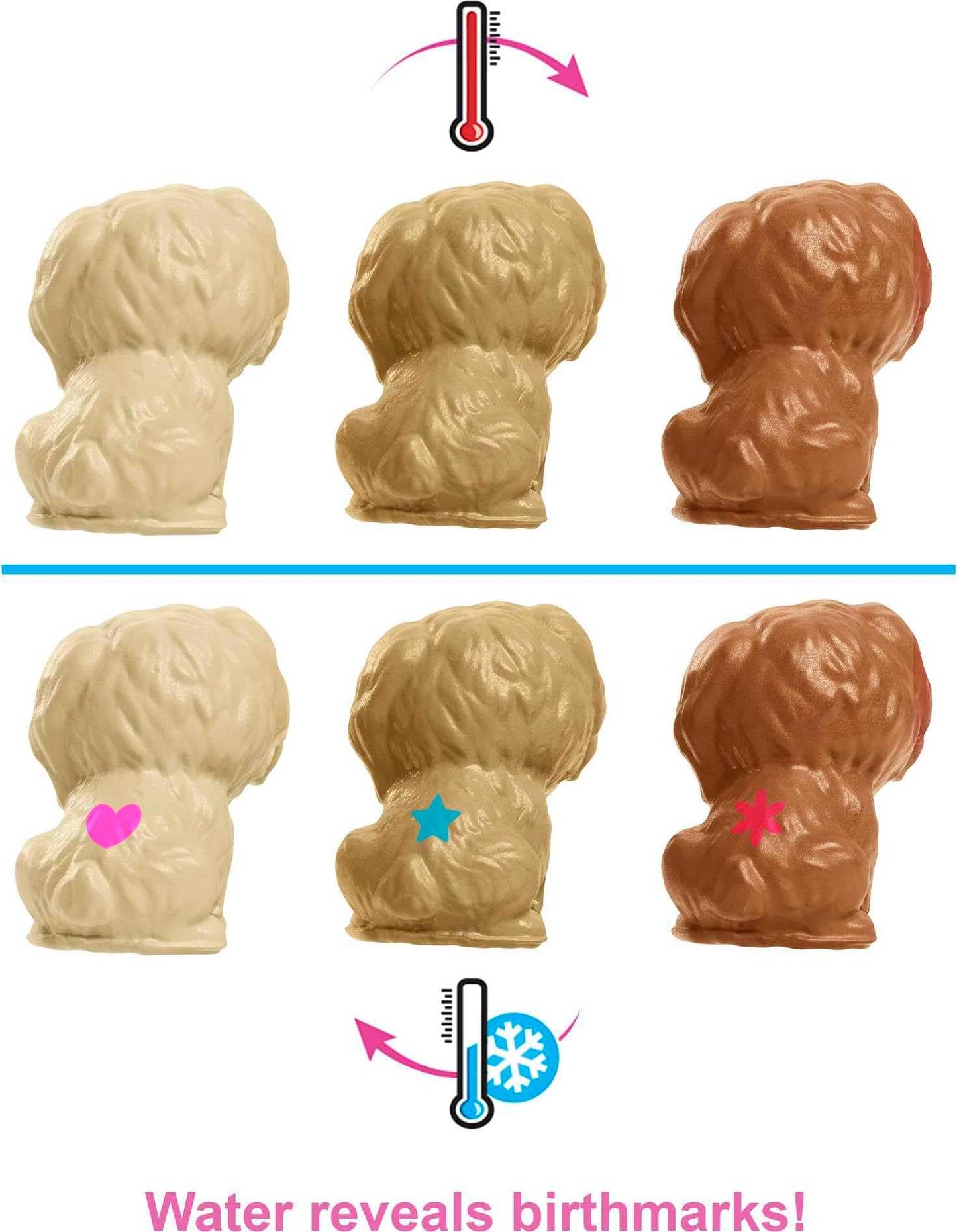 Barbie Sisters & Pets, Cachorros Recién Nacidos, Muñeca y Set de Juego con 1 perrita y 3 cachorritos, para niñas de 3 años en adelante