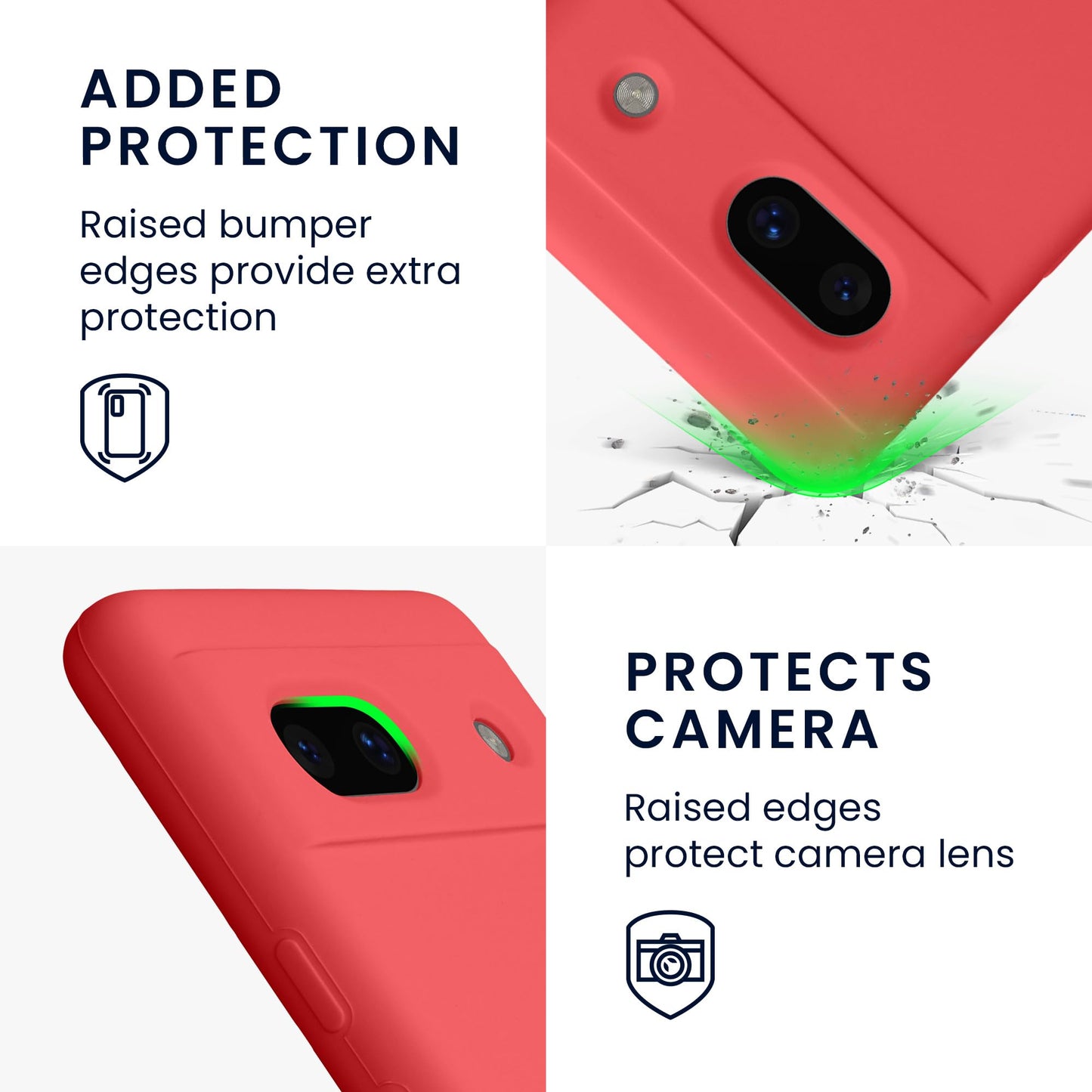 kwmobile Carcasa Compatible con Google Pixel 7a Funda - Case TPU y Silicona antigolpes - Apto Carga inalámbrica - Dolce Vita