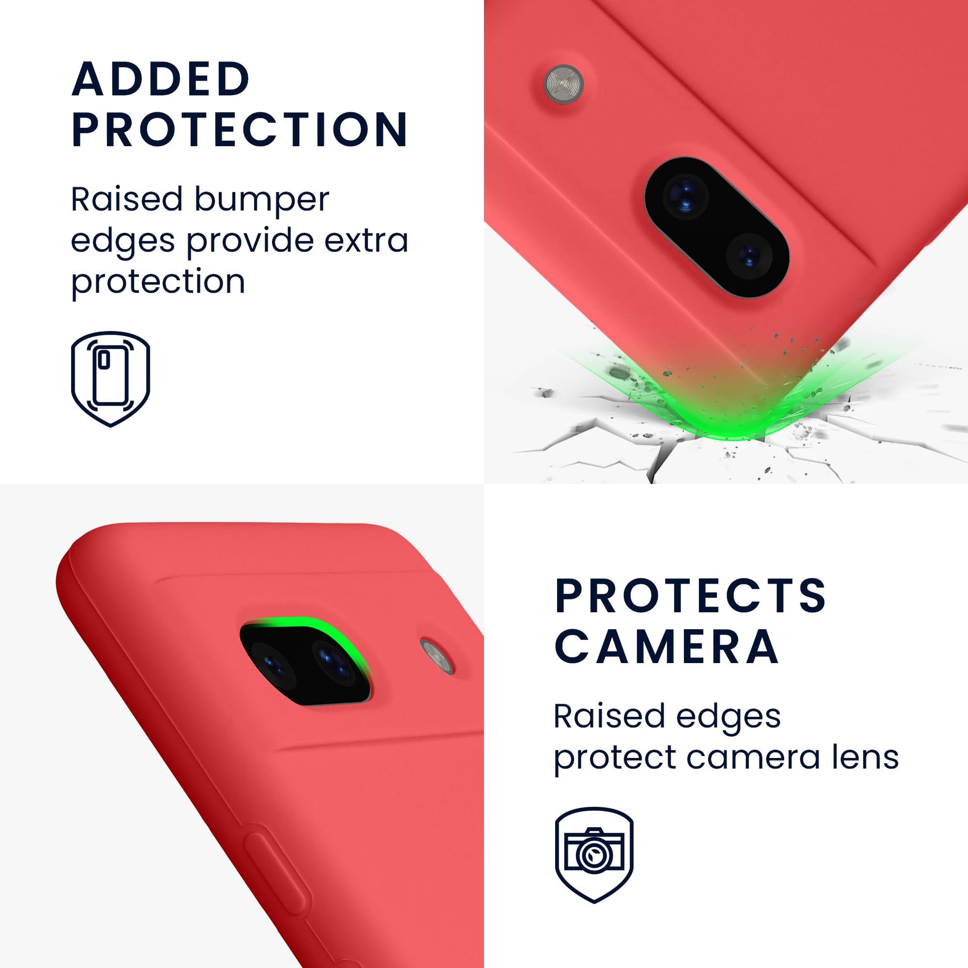 kwmobile Carcasa Compatible con Google Pixel 7a Funda - Case TPU y Silicona antigolpes - Apto Carga inalámbrica - Dolce Vita