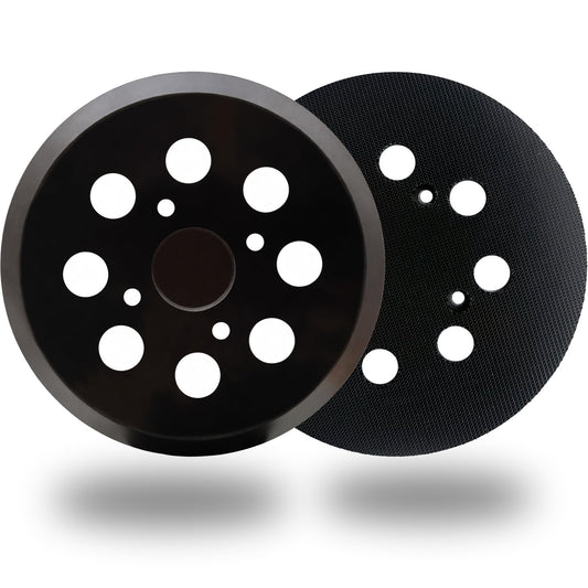 Almohadilla lijadora de gancho y bucle de 5 pulgadas para lijadoras de órbita aleatoria Ridgid R2600, R2601, almohadilla de lijado de repuesto de 8 agujeros para número de pieza 300527002, con