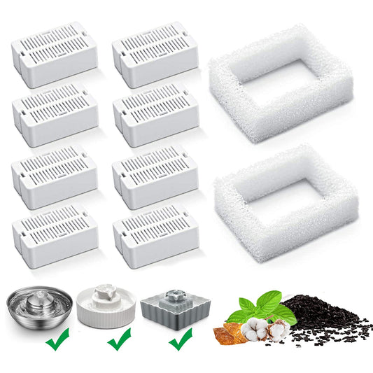 Filtro de fuente de agua para gatos (8 + 2 unidades)