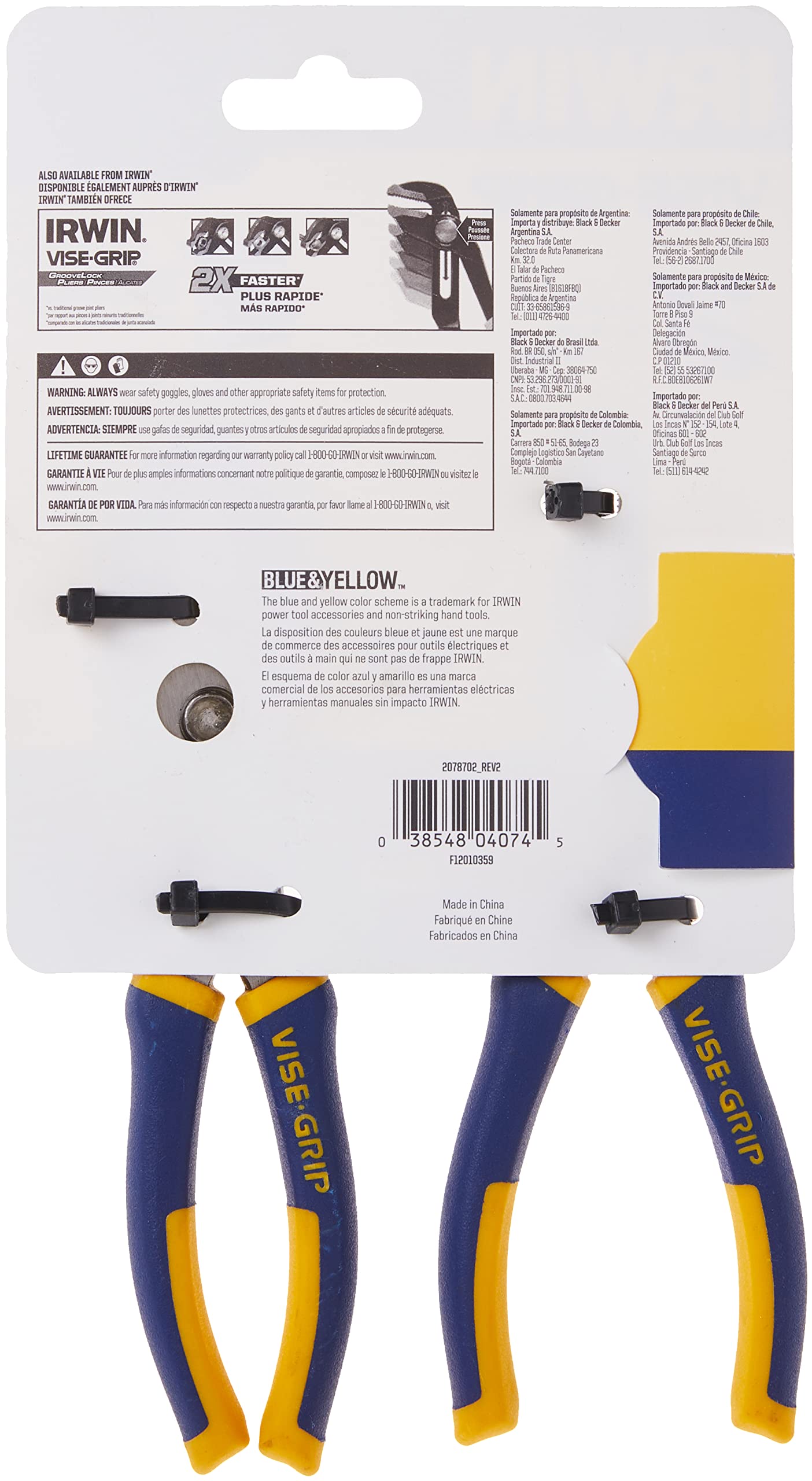 IRWIN Tools VISE-GRIP Pliers Set, 2-Piece Traditional (2078702)