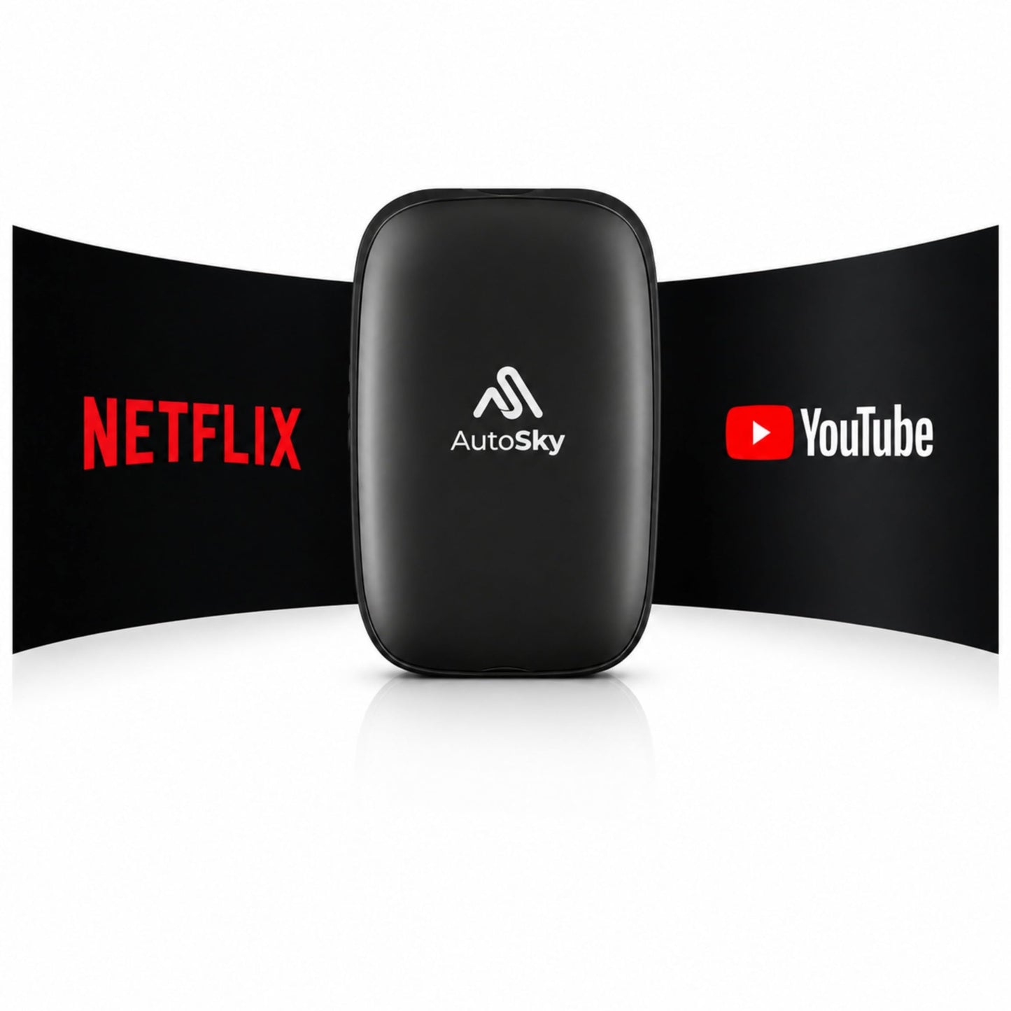 AutoSky AI Box Lite Air – Adaptador Inalámbrico para CarPlay de Fábrica – Transmite Medios Personales y Aplicaciones en Línea a través de Hotspot de Teléfono – Rendimiento Rápido Plug & Play