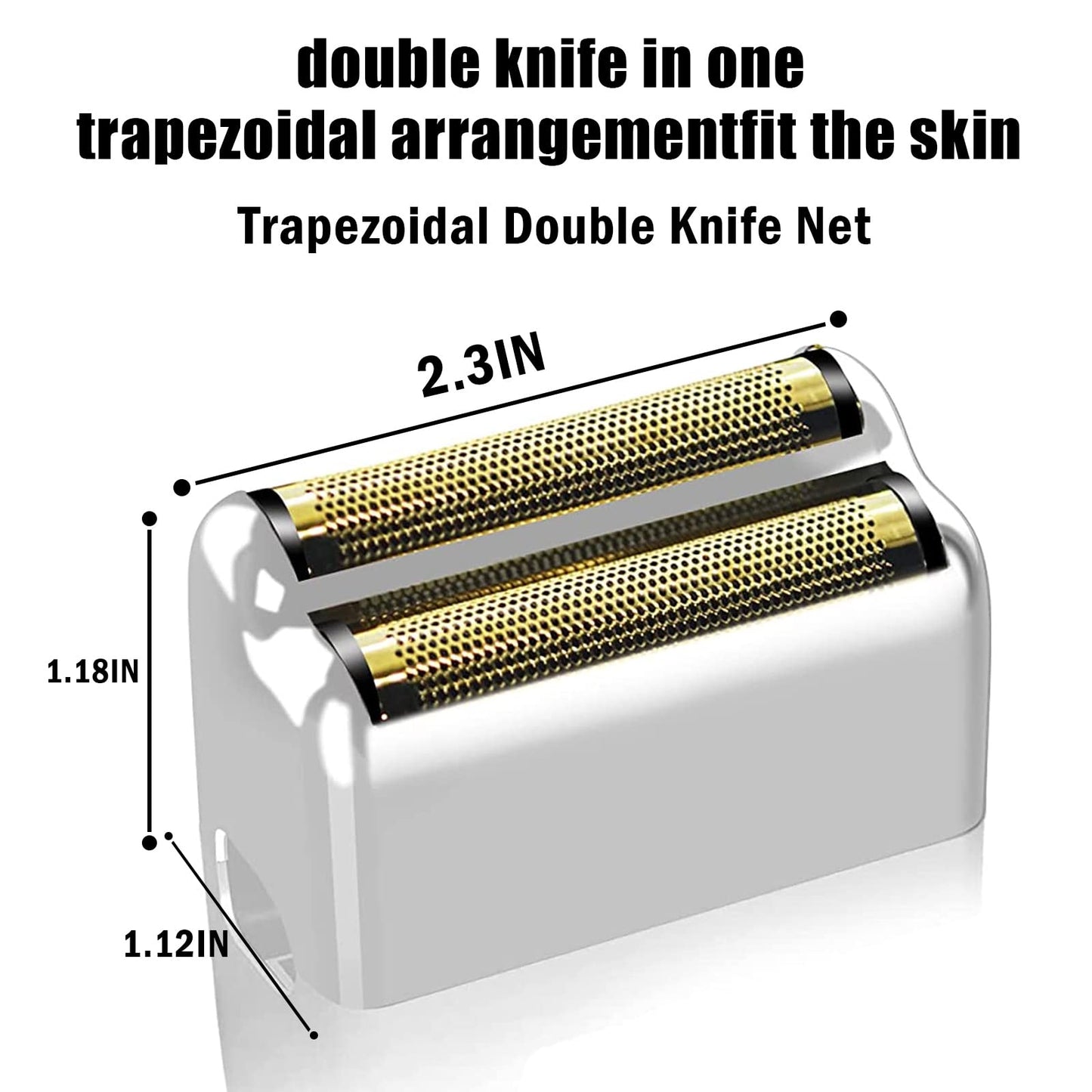 Hoja de repuesto y cortadores de afeitadora compatibles con BaBylissPRO Barberology Double FXFS2 (plata)