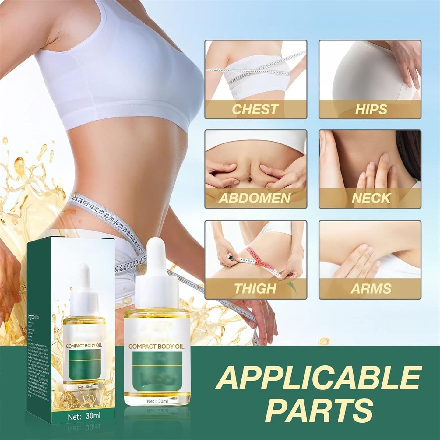 Beauty Women Collagen Lifting Body Oil, Beauty Lady Collagen Lifting Body Oil, Collagen Serum for Face, Neck, Decollete, Upper Arms, Reduces Fine Lines (4Pcs)