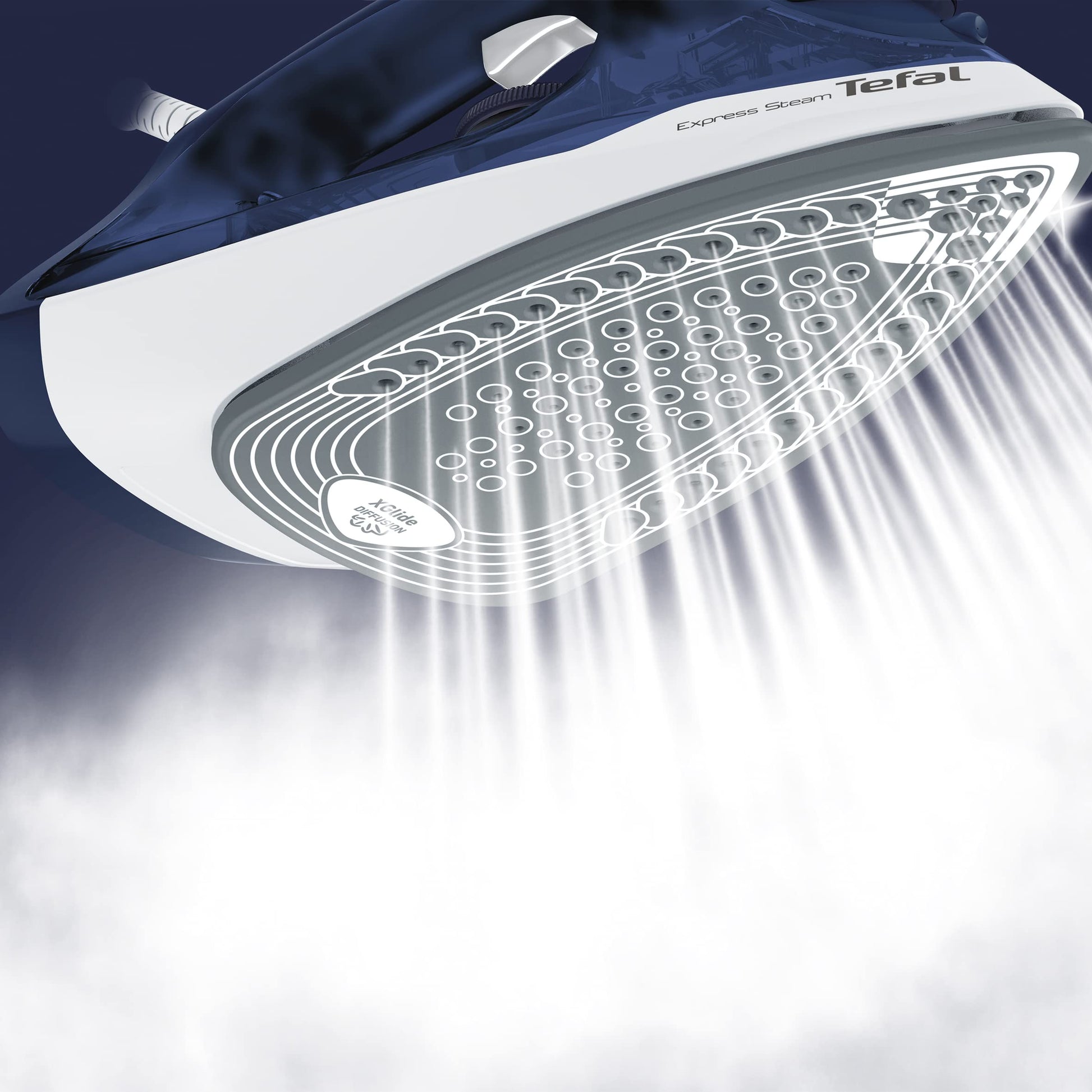 Plancha de Vapor Tefal Azul suela de Cerámica Antigoteo