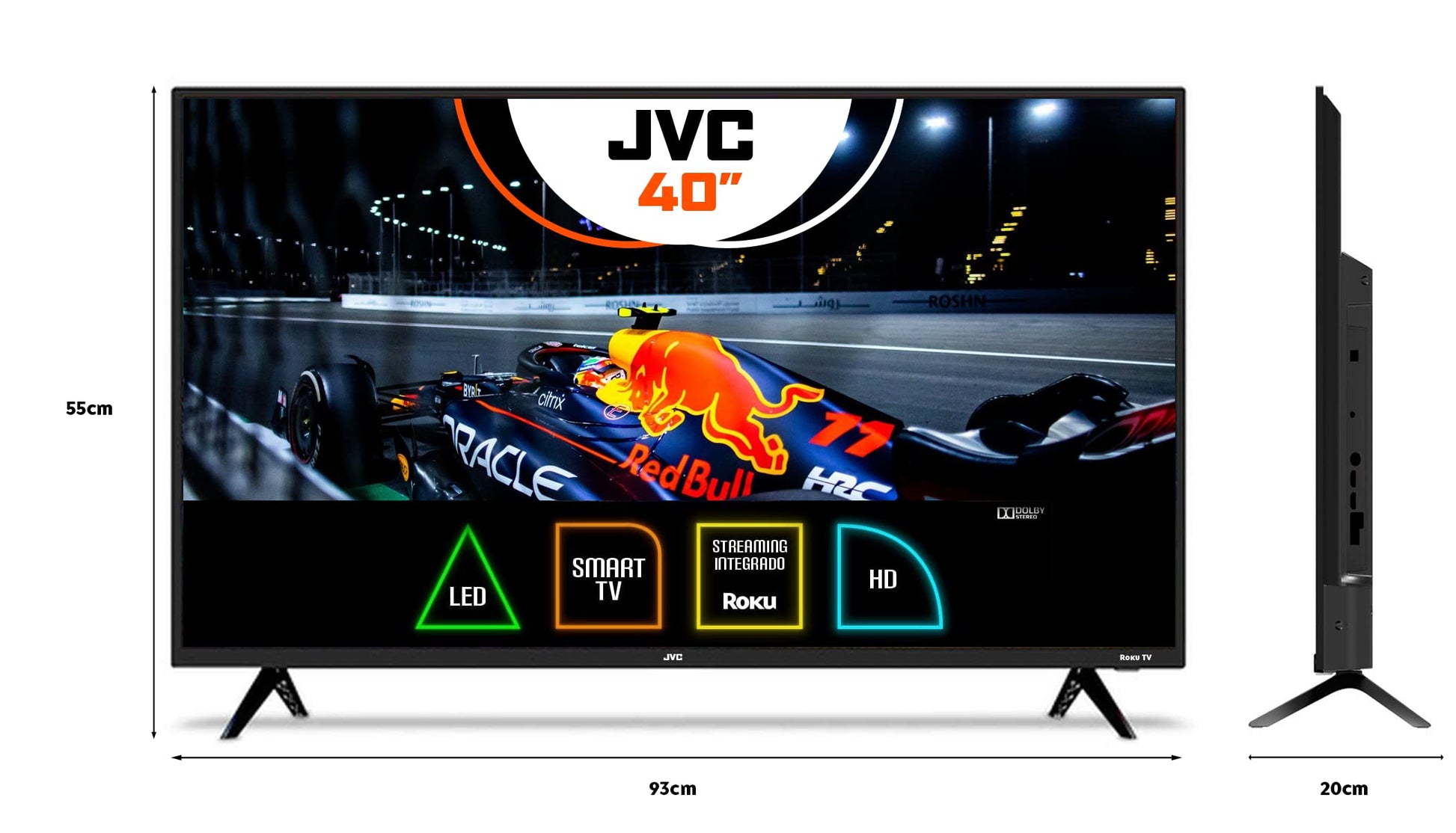 Smart TV LED JVC 40 Pulgadas Full HD 1080p Roku