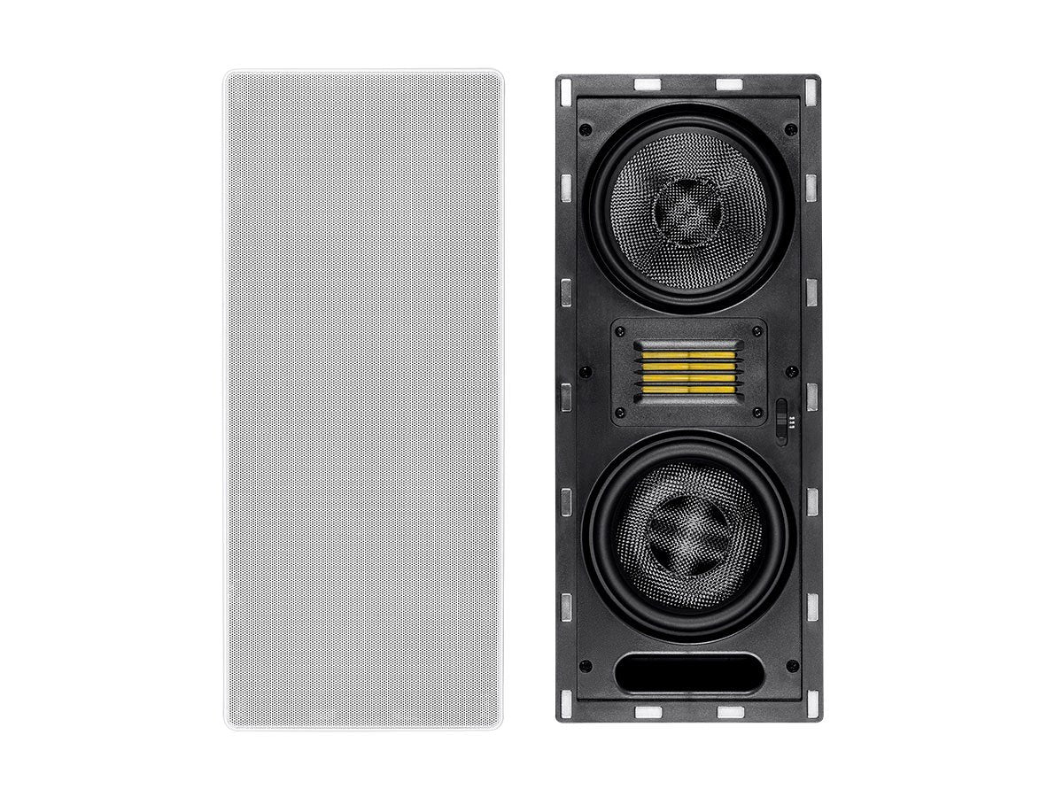 Mono 3-Way Carbon Fiber In-Wall Column Speaker - 6.5 Inch (Each) with Ribbon Tweeter - Amber Series
