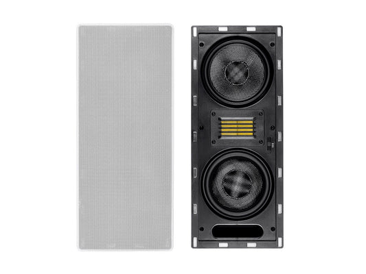 Mono 3-Way Carbon Fiber In-Wall Column Speaker - 6.5 Inch (Each) with Ribbon Tweeter - Amber Series