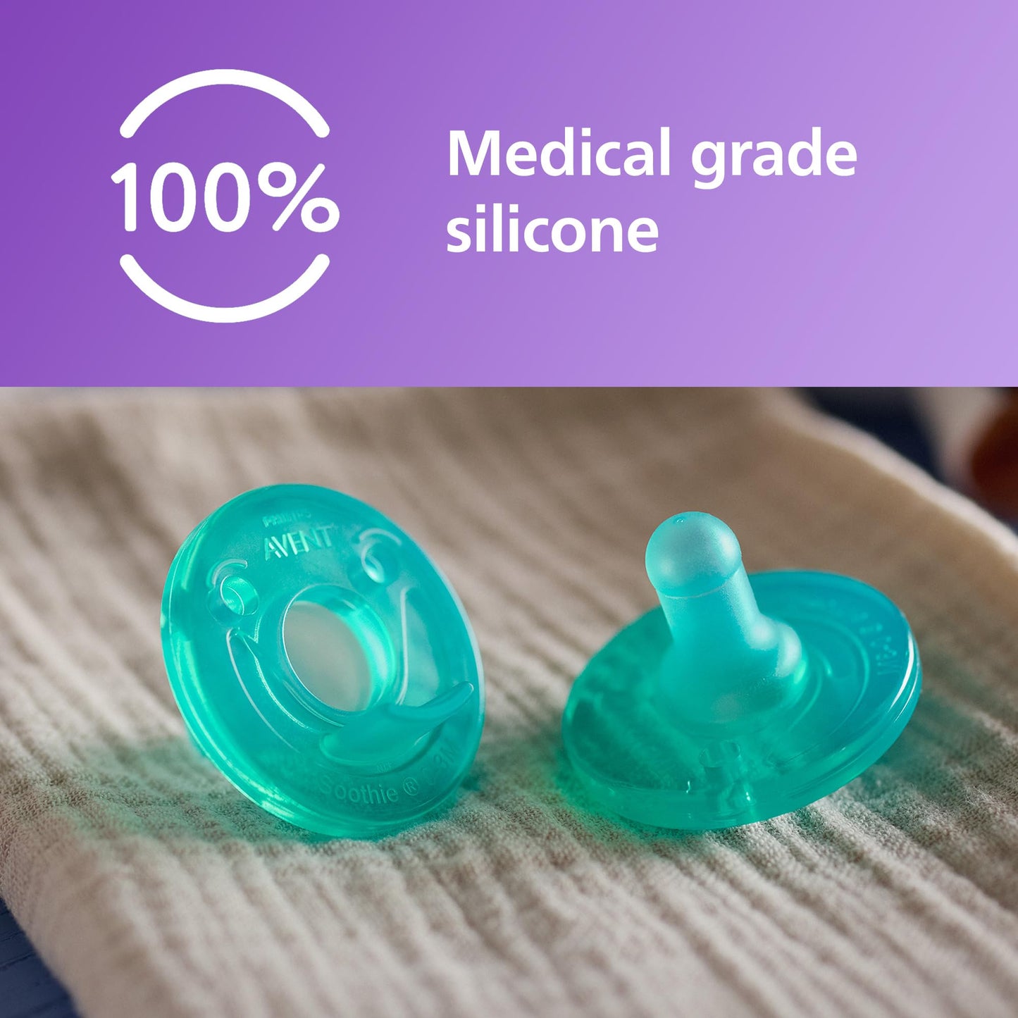 Chupón Philips AVENT Verde Paquete de 4 para 3-18 Meses