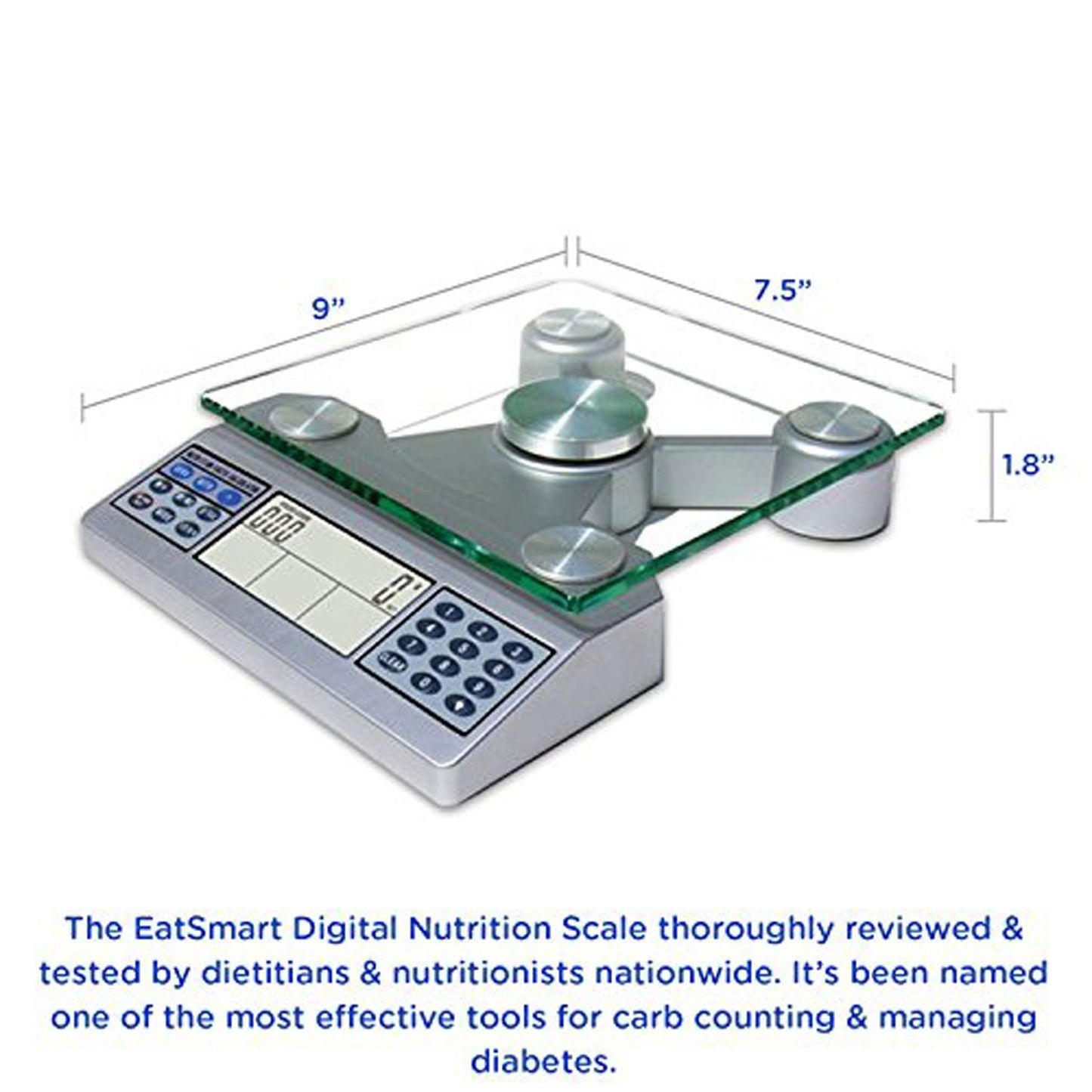 Escala Digital EatSmart Nutrición con Calculadora Profesional de Alimentos y Nutrientes