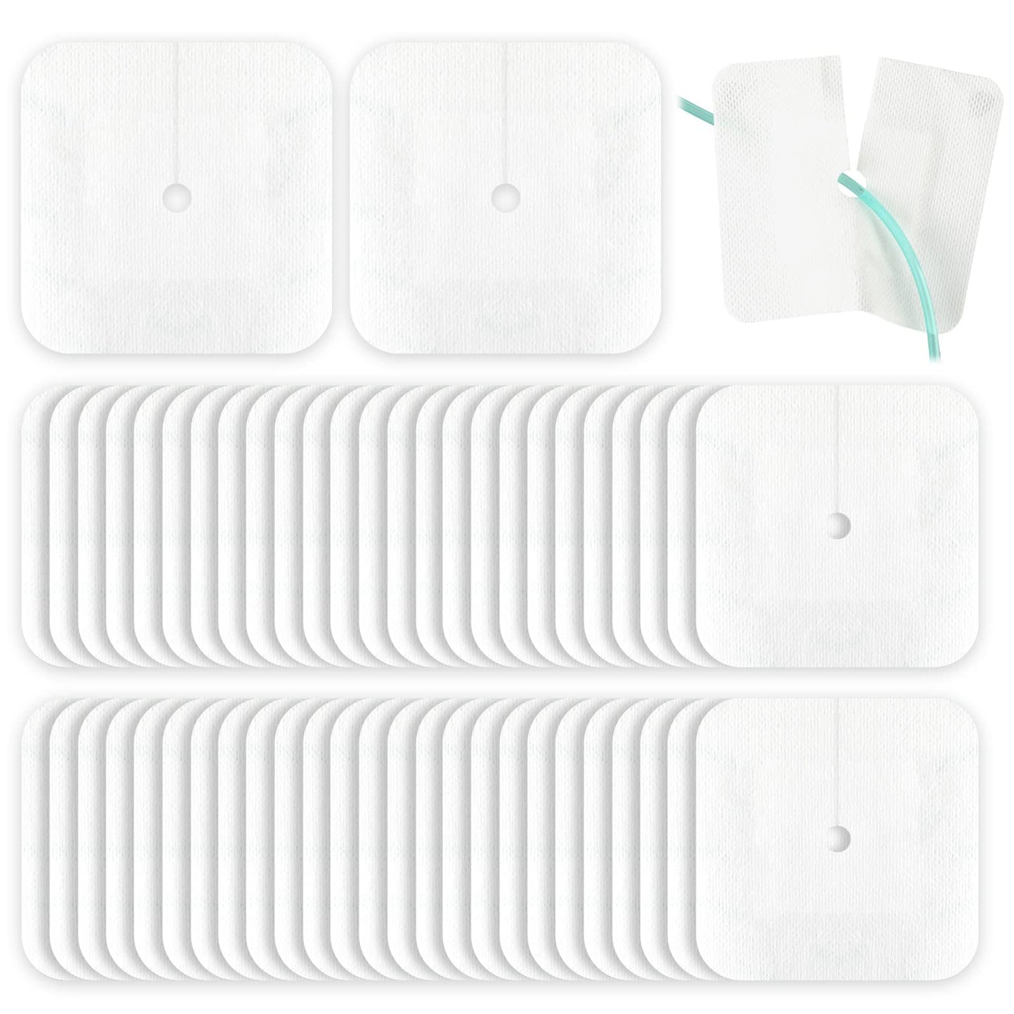 Woanger 75 Almohadillas para Tubos de Alimentación de 4 x 4 Pulgadas Vendajes Adhesivos de Tubos de Drenaje Dividido Fundas de Tubos G de Catéter PD Accesorios de Diálisis Suministros de Tubos G
