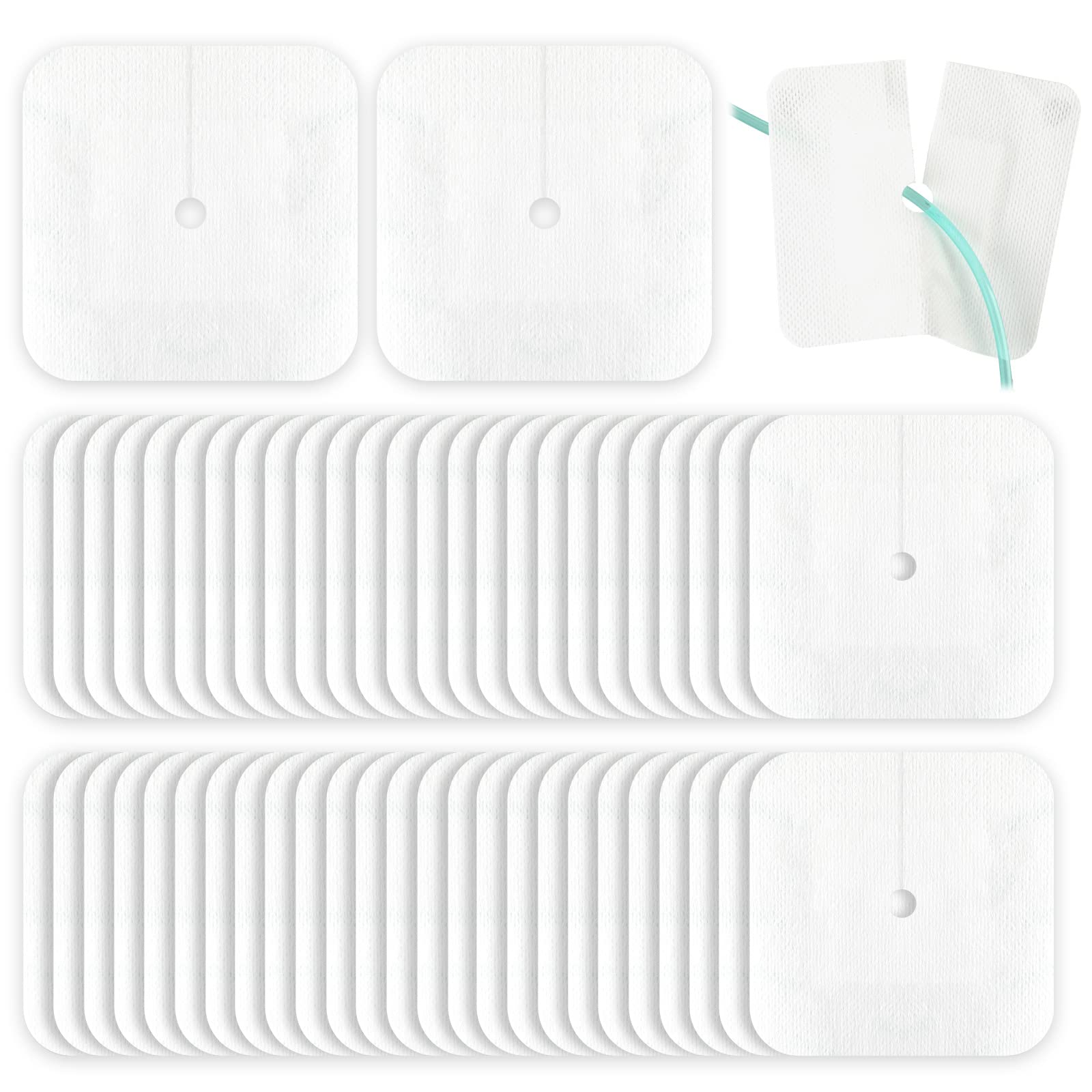 Woanger 75 Almohadillas para Tubos de Alimentación de 4 x 4 Pulgadas Vendajes Adhesivos de Tubos de Drenaje Dividido Fundas de Tubos G de Catéter PD Accesorios de Diálisis Suministros de Tubos G