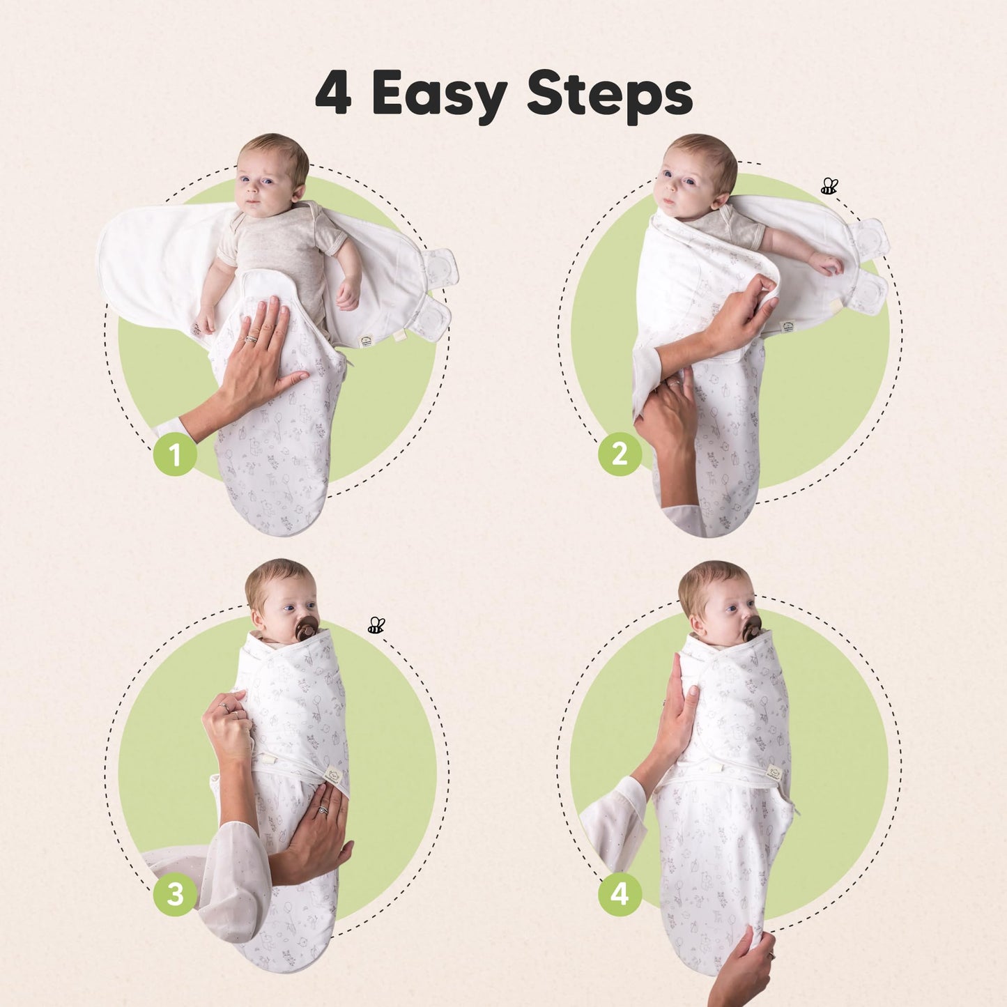 Sacos de dormir para bebé con cierre, paquete de 3 pañales para recién nacidos de 0 a 3 meses, bebés, niñas, niños, saco de dormir suave y duradero para recién nacidos, manta de pañales fácil de
