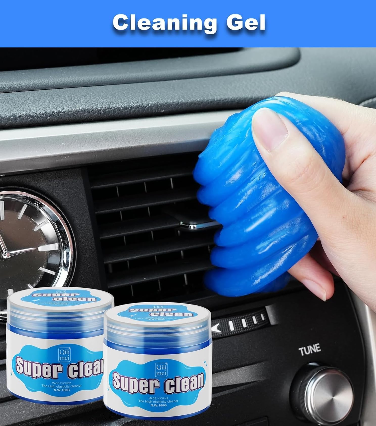 Korins 11Pzs Juego de Cepillos para Coches, Kit de Limpieza del Coche, Cepillo para Limpieza de Interiores, Herramienta de Limpieza de Parabrisas, Kit de Lavado para Interior Exterior