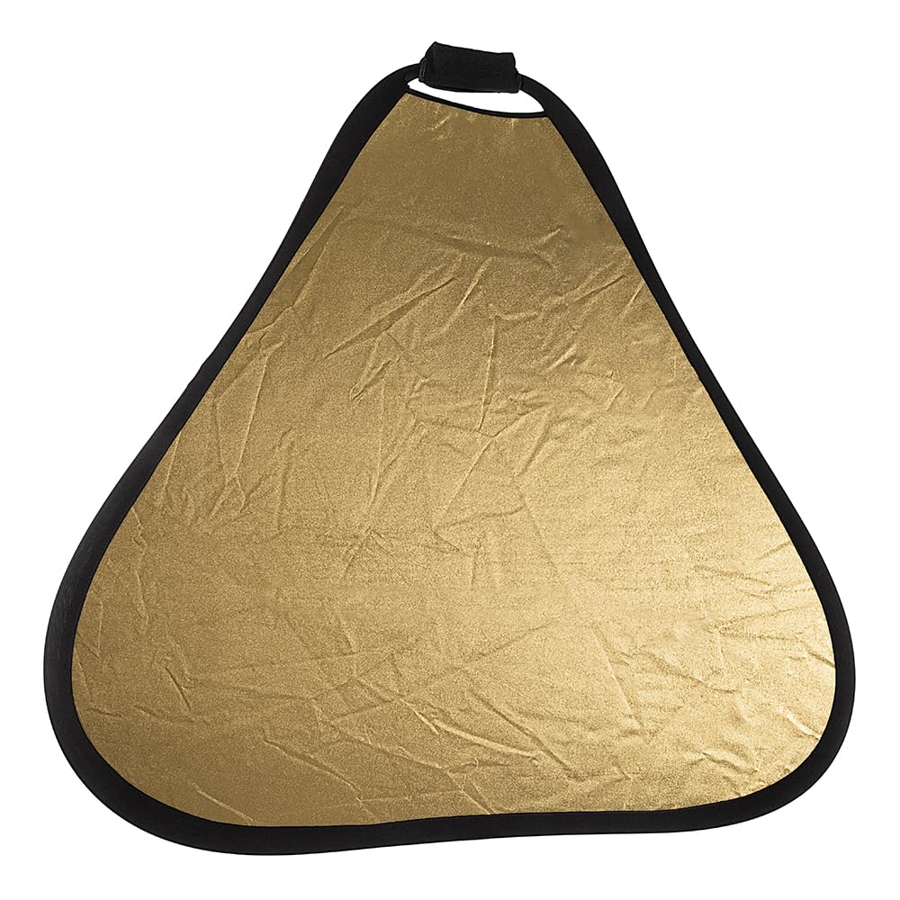 Fototdiox Pro 2 en 1 - Reflector de lágrima (120 cm), diseño de lágrima Plegable (Plata/Oro)