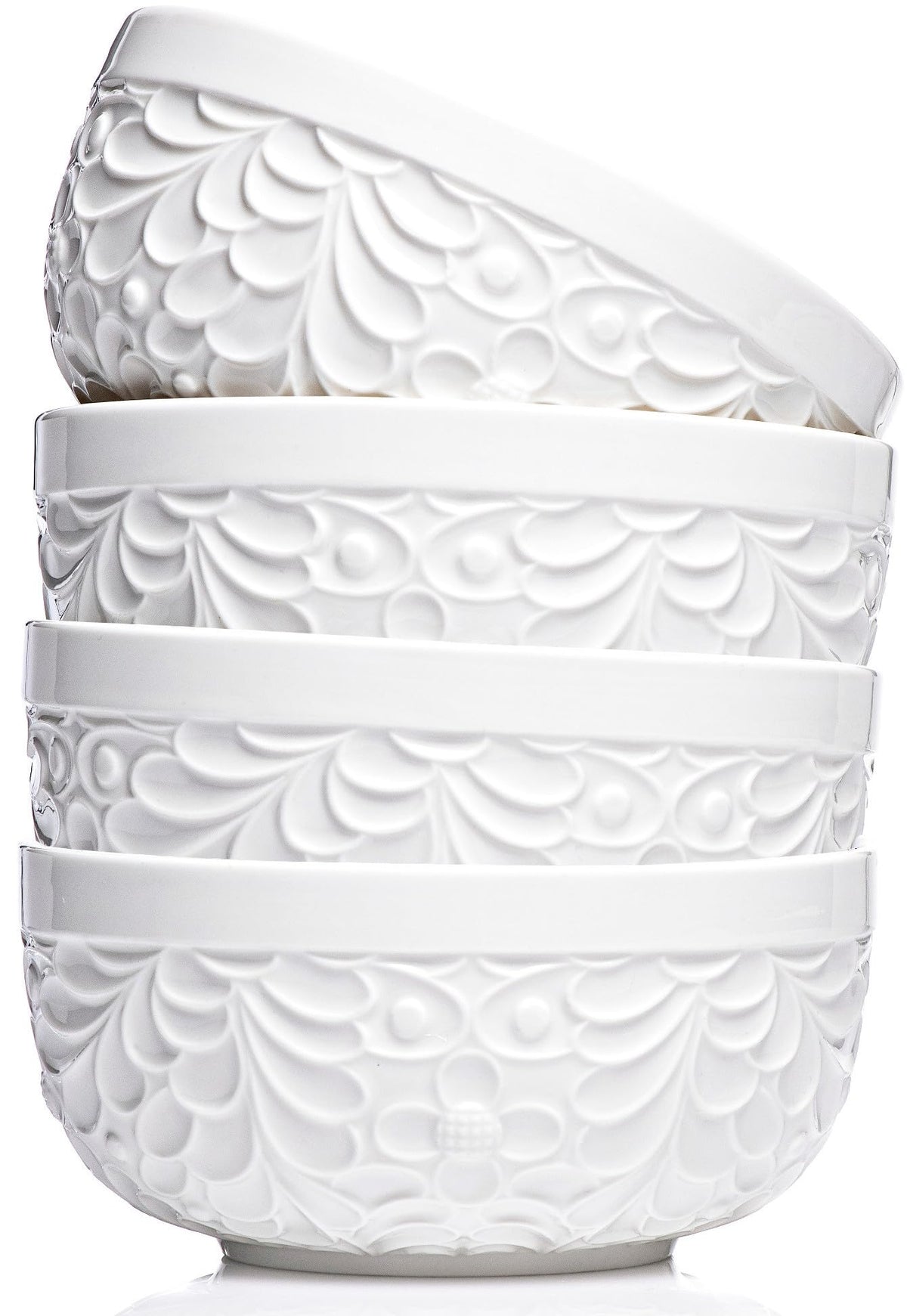 25DOL - Juego de 4 cuencos de cerámica de 22 onzas, cuencos profundos