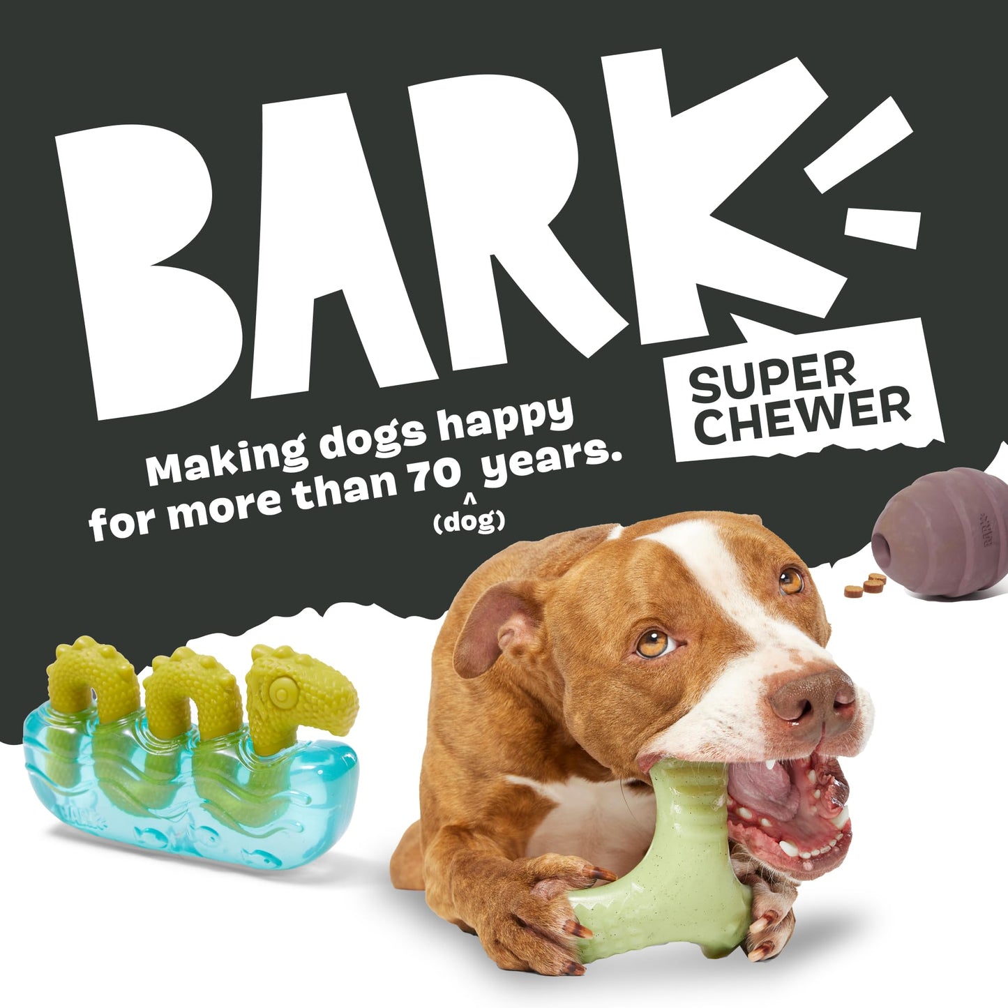 Juguete para Perros BARK Hatch Me If You Can Verde Desgarrable para Masticadores Agresivos Medianos a Grandes