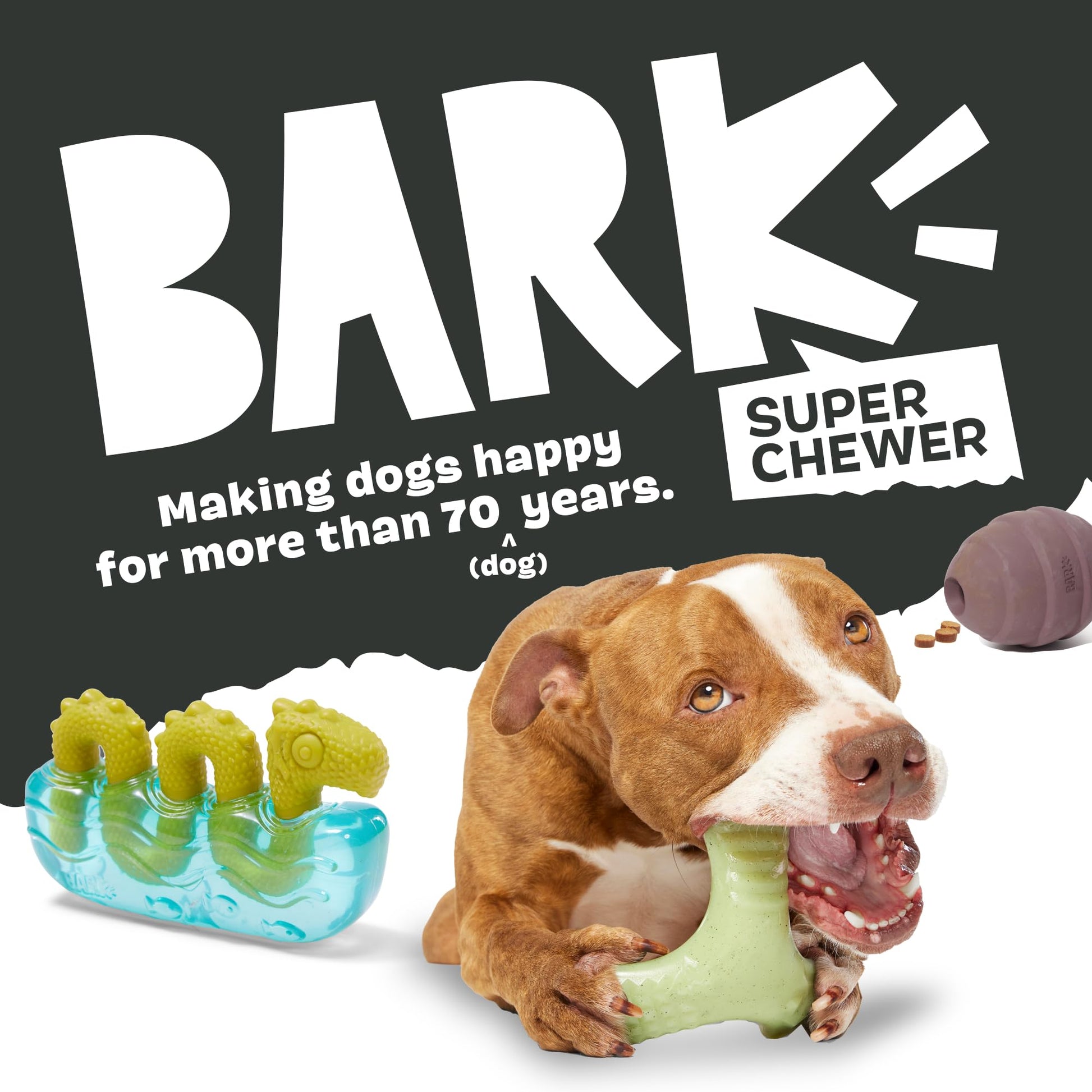 Juguete para Perros BARK Hatch Me If You Can Verde Desgarrable para Masticadores Agresivos Medianos a Grandes