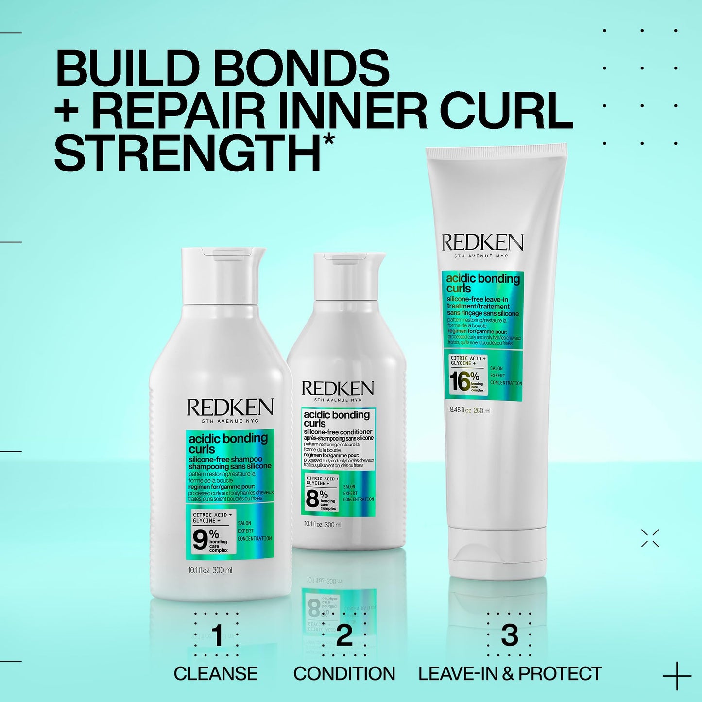 REDKEN Acidic Bonding Curls Silicone-Free Conditioner | For Coily and Curly Hair | Build Bonds and Repair Curl Strength | With Curl-Bond Technology & Coconut Oil