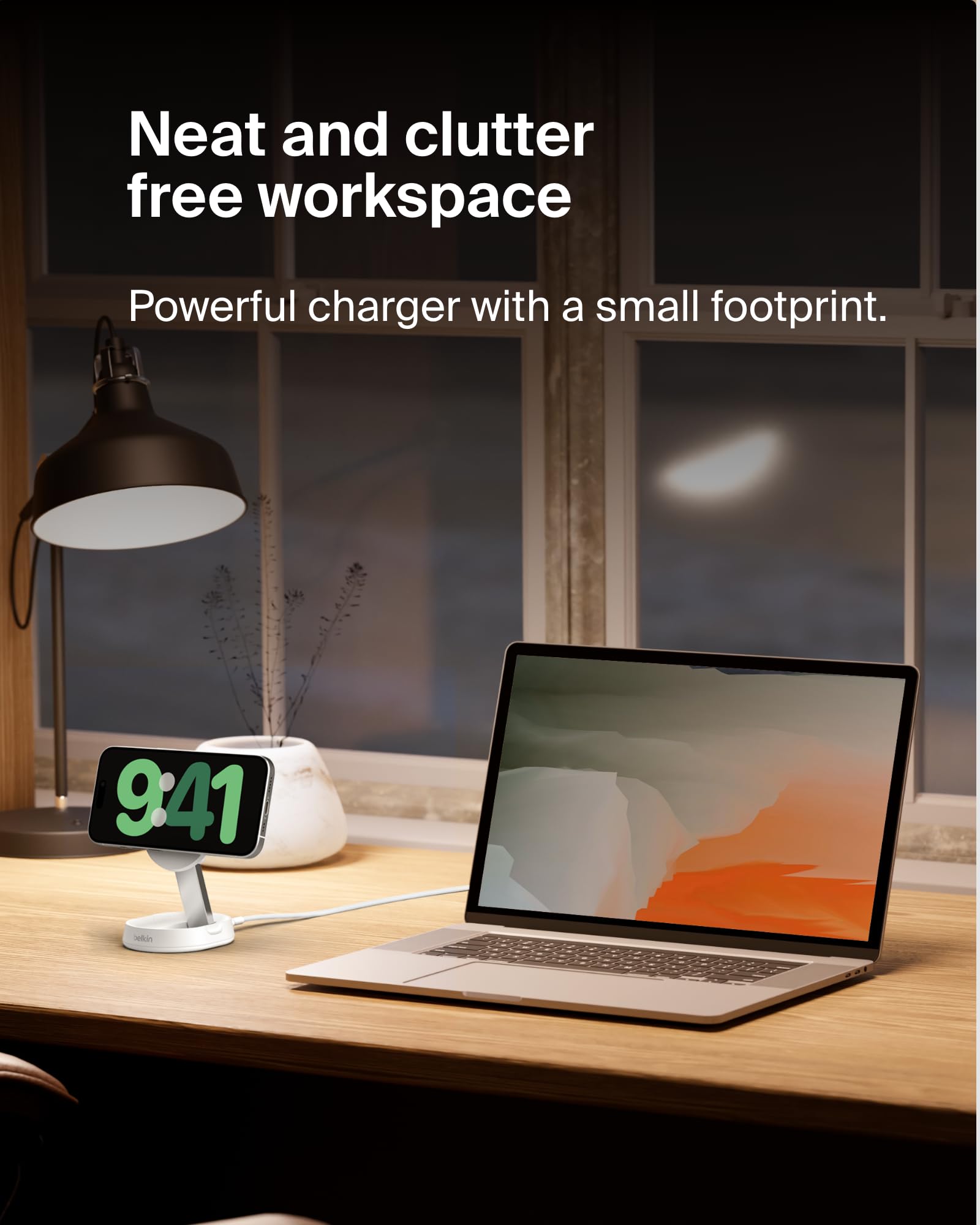 Belkin - Soporte de Carga magnético Convertible de 15 W, Cargador rápido Qi2 Compatible con MagSafe, Cargador de iPhone 12 en adelante