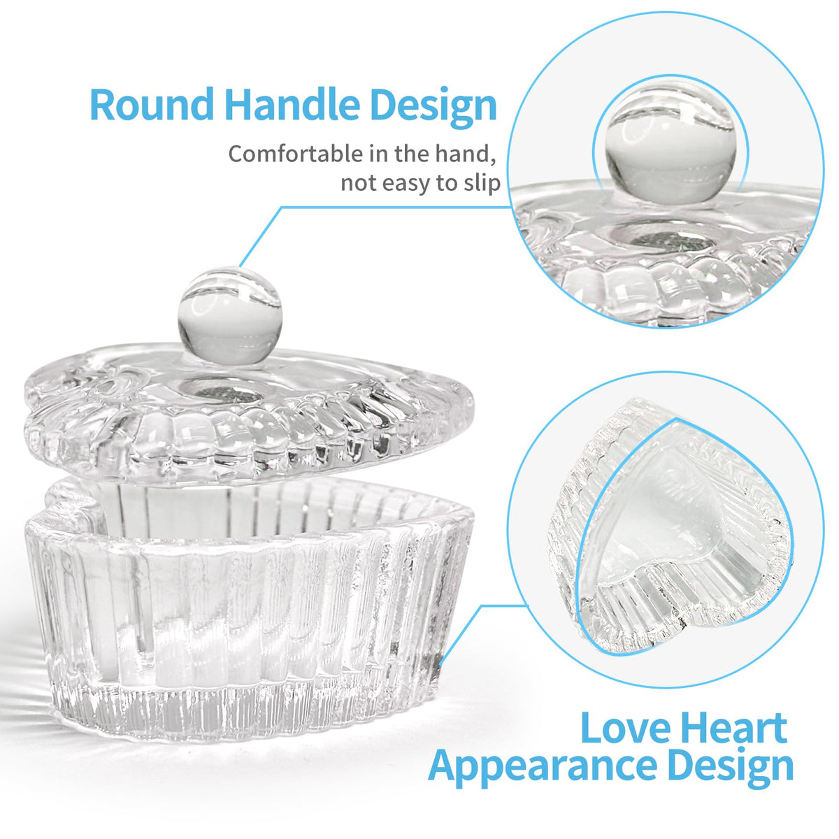 Taza de Vidrio Dappen Honey Joy Transparente para Acrílico Arte de Uñas