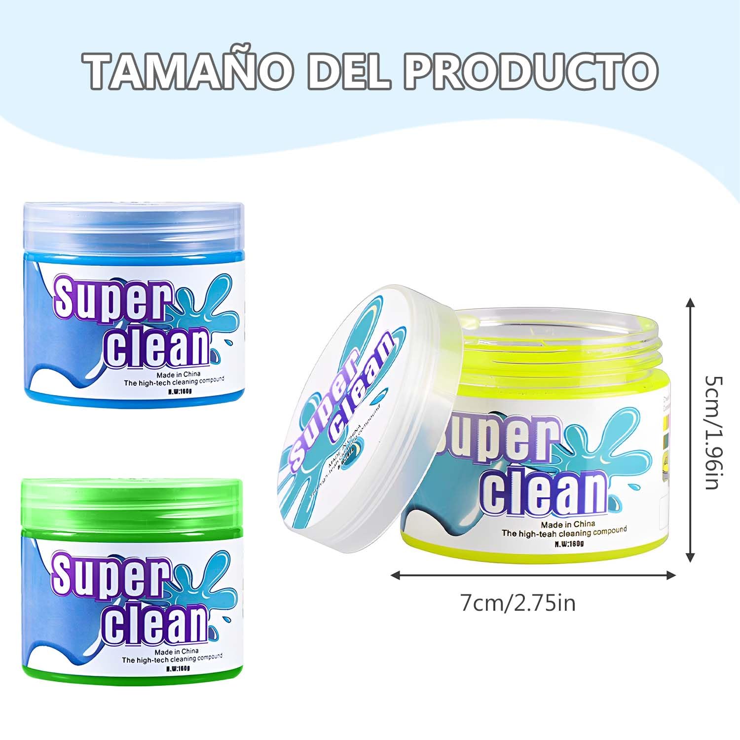 Gel Limpiador Automóviles Universal para Grietas y Polvo