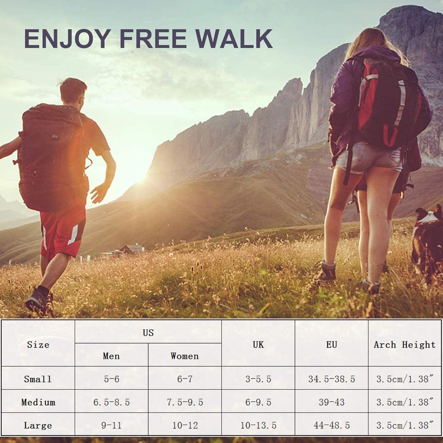 Insertos ortopédicos de longitud 3/4, plantillas de soporte de arco alto para sobrepronación, fascitis plantar, pies planos, insertos de zapatos para caminar, correr hombres y mujeres
