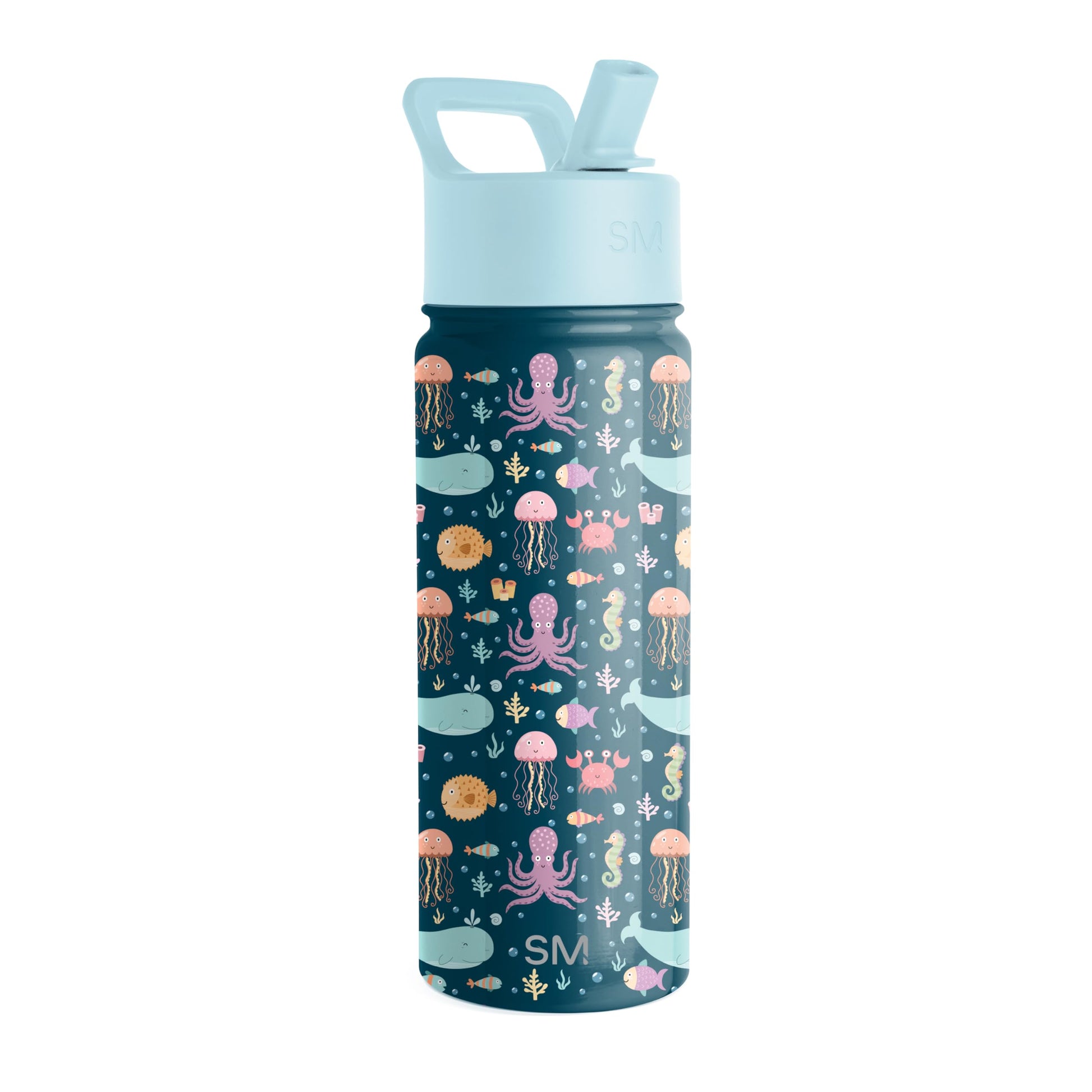 Botella de Agua Simple Modern Under the Sea Acero Inoxidable Aislada para Niños y Niñas