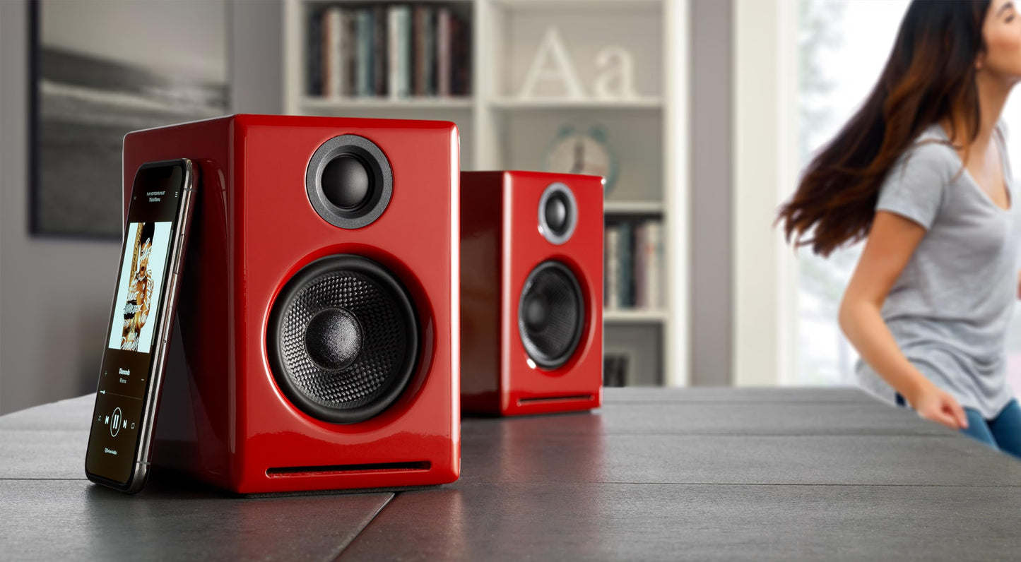 Audioengine Altavoces de Escritorio inalámbricos Bluetooth A2 Plus: Altavoces de computadora de 60 W para música y Juegos