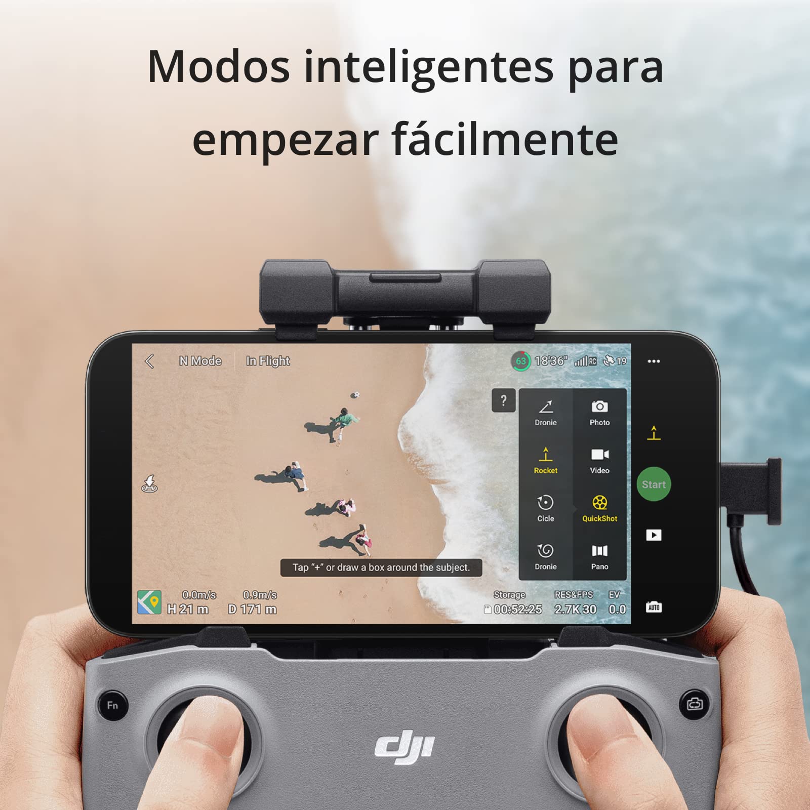 DJI Mini 2 SE, dron mini con cámara ligero y plegable con vídeo 2.7K, modos inteligentes, transmisión de vídeo a 10 km, 31 minutos de vuelo, menos de 249 g, fácil de usar, fotos callejeras y de viajes