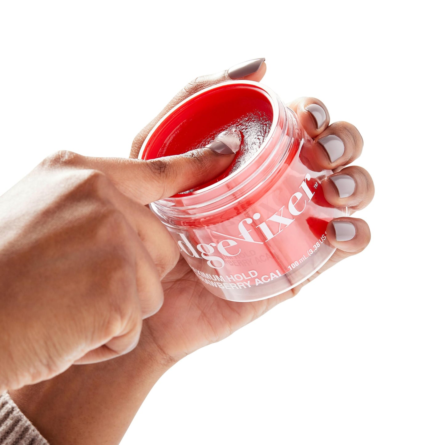 VERSAINSECT Max Hold 100mL (3.38 US fl.oz) & 4 in 1 Edge Brush with Fine Edge Combs & Spatula (Strawberry Acai)