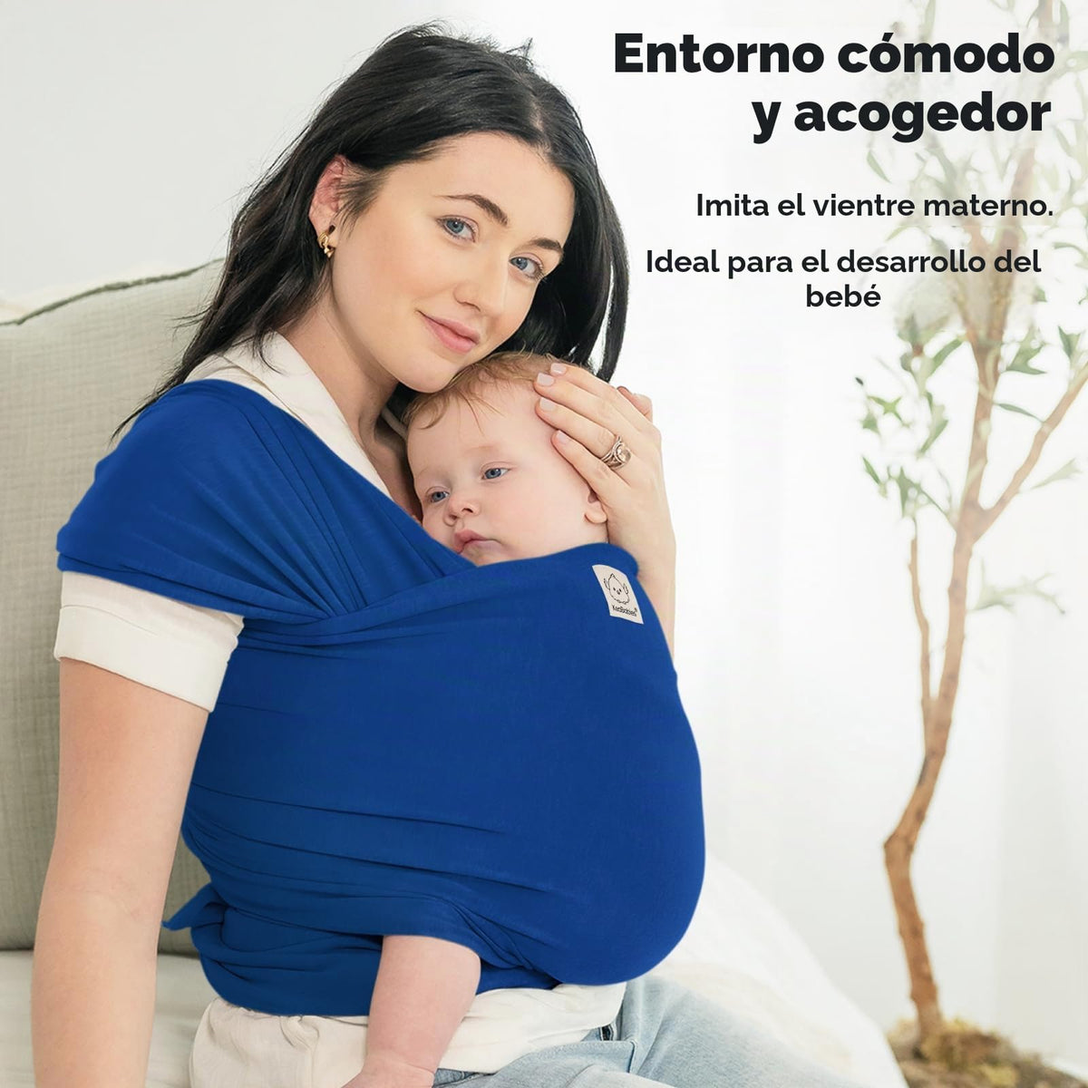 Portabebés por KeaBabies - Todo en 1 Elástica Honda del Bebé - Ergo Portadora Honda - Envolturas para Portabebés (Cobalt Blue)