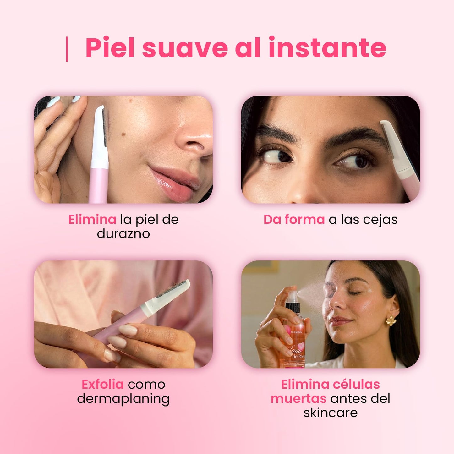 Perfiladora Facial ShinnySkin Removedor Vello Cuchilla Acero