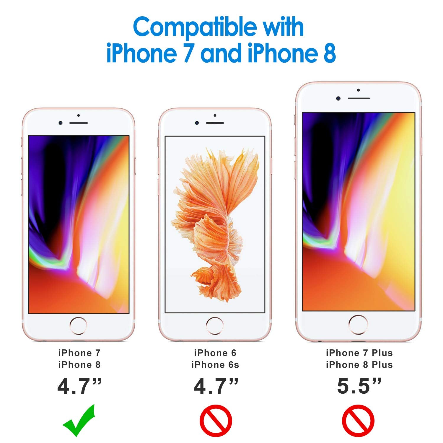 JETech Funda para iPhone 8 y iPhone 7, Carcasa Protectora de Doble Capa Absorción de Choque (Plata)