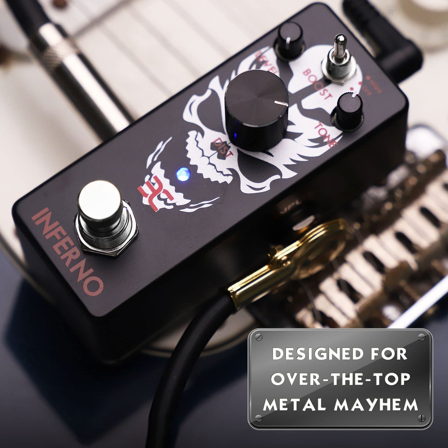 Pedal de Efectos EX Metal Distorsión con True Bypass para Guitarra
