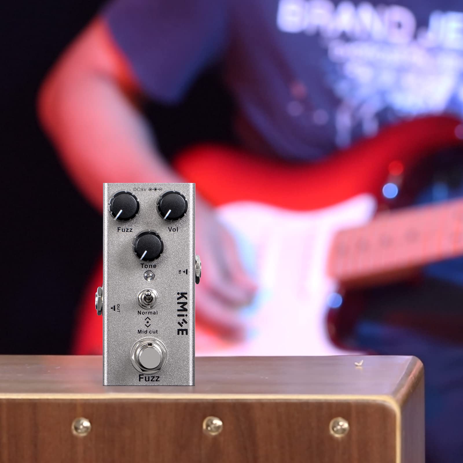lotmusic Pedal de efectos de guitarra eléctrica Mini tipo único DC 9V True Bypass (Fuzz)