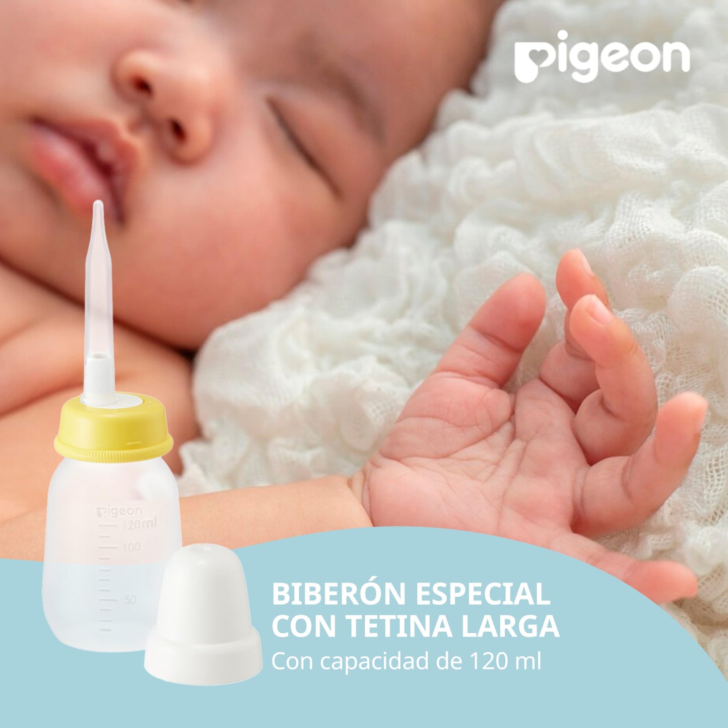 Biberones Pigeon Especiales Cosas para Bebés Recién Nacidos con Tetina Larga de Silicona Suave Corte en Cruz para Prematuros