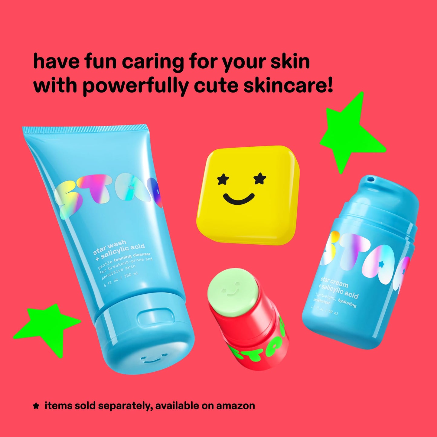 Starface Star Balm Watermelon Squeeze, hidratante labial hidratante con manteca de karité, manteca de cacao y aceite de coco, sabor a sandía jugoso, (0.15 onzas)