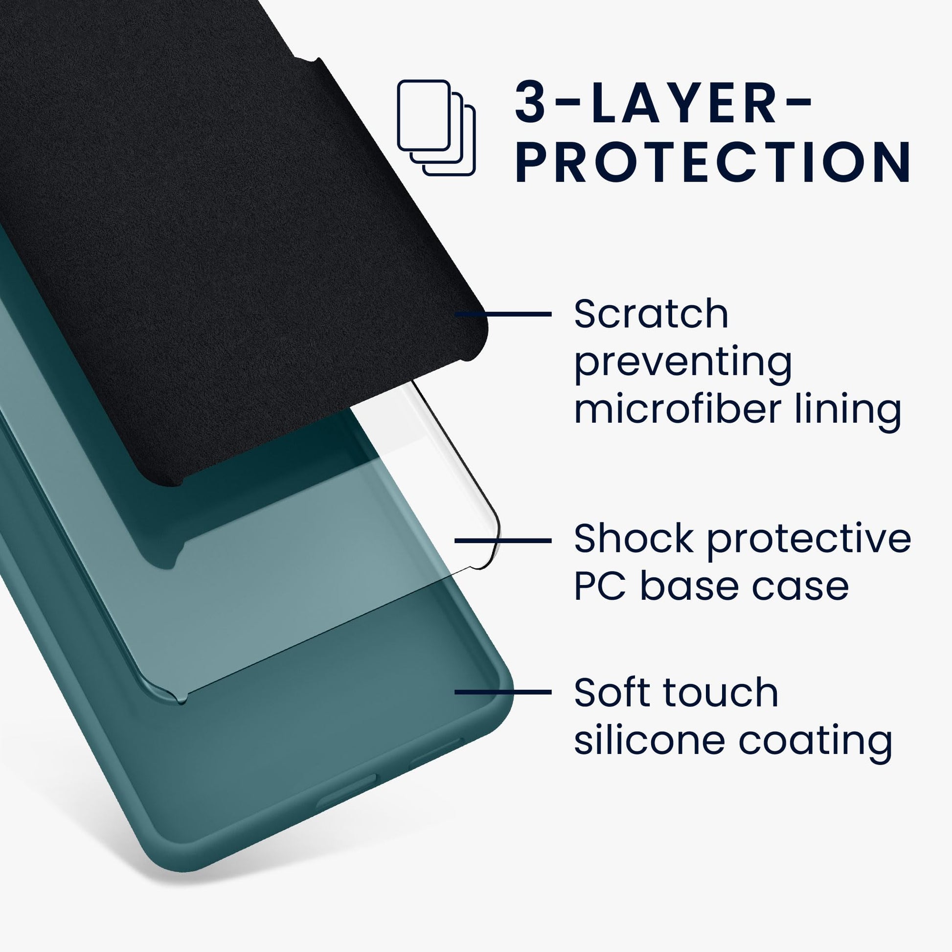kwmobile Carcasa Compatible con Google Pixel 7a Funda - Case TPU y Silicona antigolpes - Apto Carga inalámbrica - Noche ártica