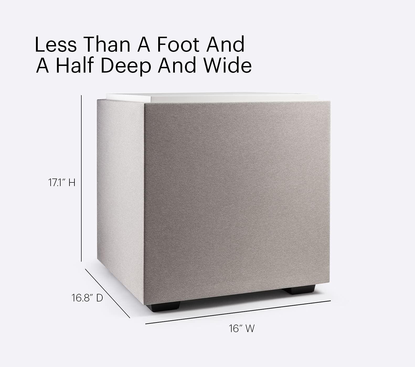 Definitive Technology Descend DN10 Subwoofer de 10 Pulgadas optimizado digitalmente para películas y música, Nueva Arquitectura 3XR, Amplificador de Clase D Pico de 500 W y (2) radiadores de Graves